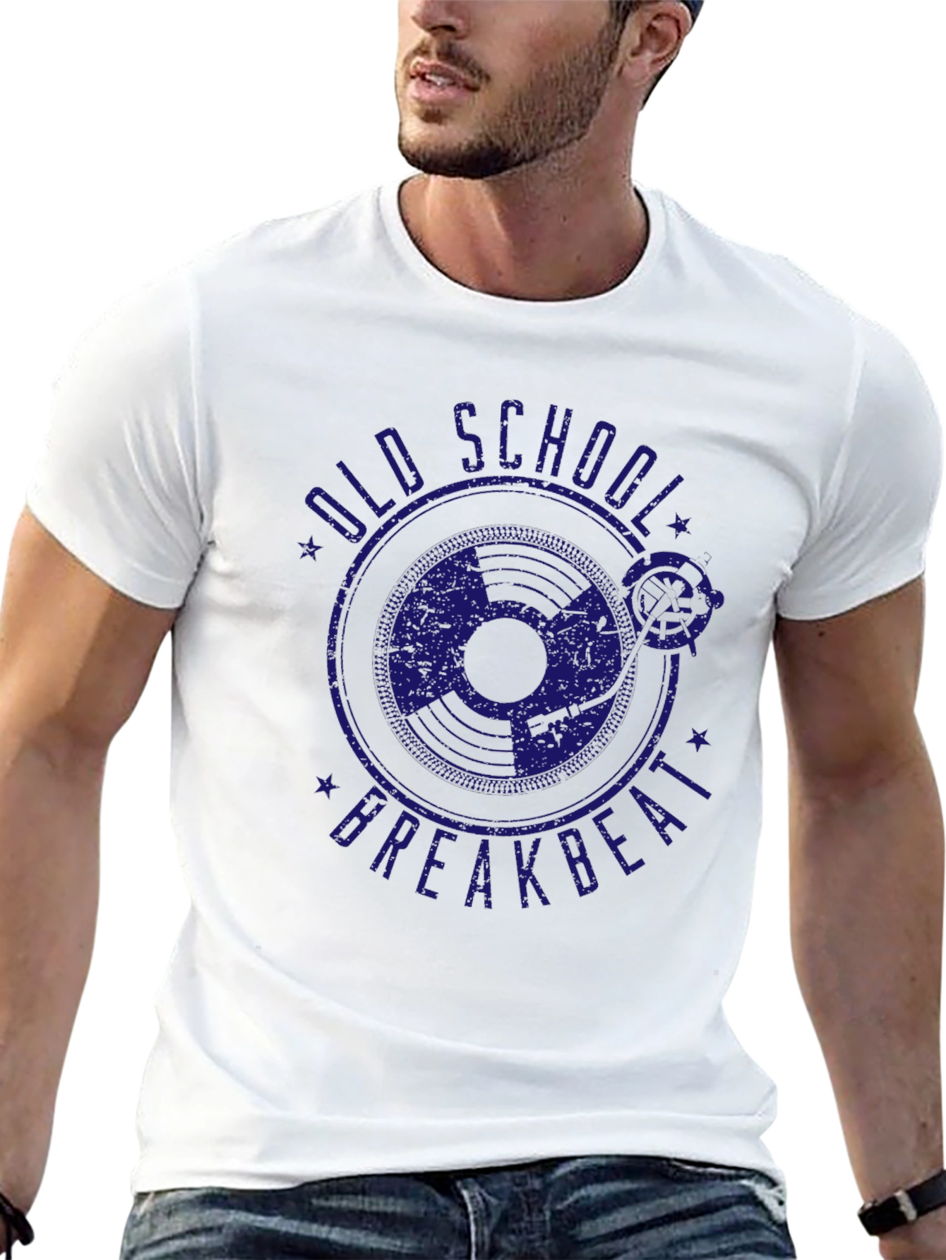 Old School Breakbeat Black Graphic Tee