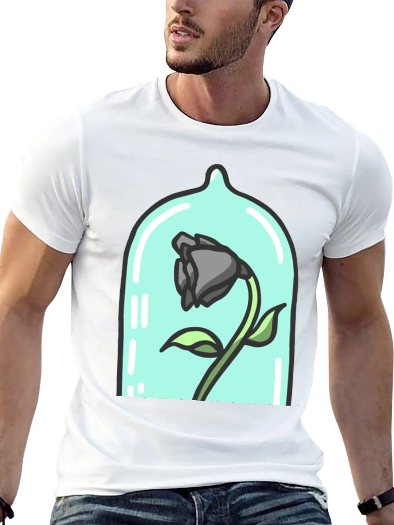 Enchanted Rose Graphic Tee - Dark Bloom
