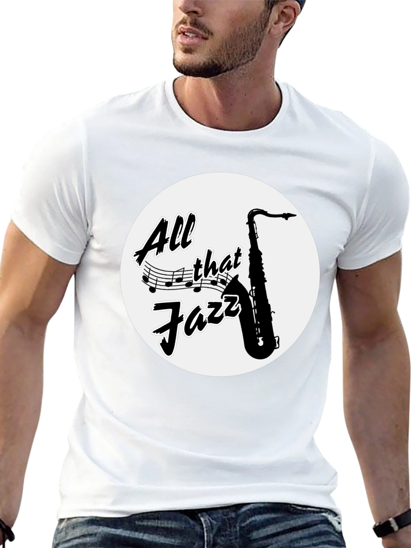 All That Jazz Saxophone Graphic Tee