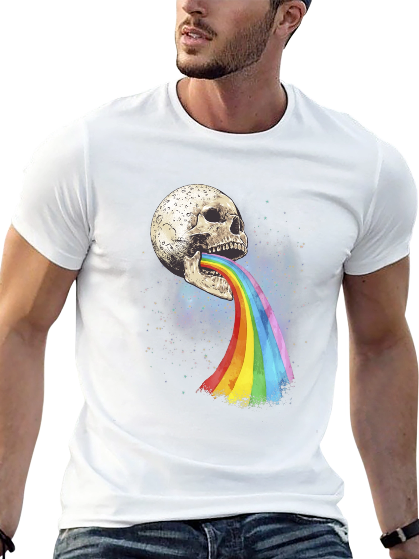 Skull Rainbow Galaxy T-Shirt