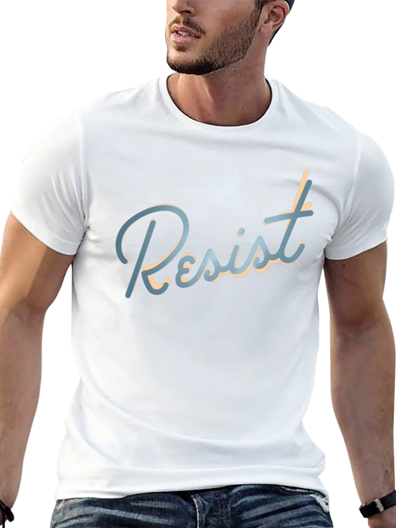 Resist Graphic Tee - Stylish Black T-Shirt