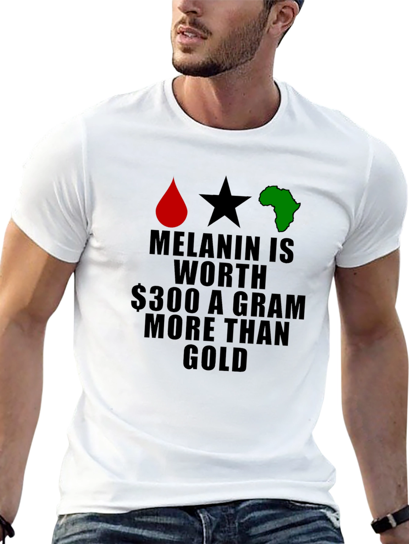 Melanin Worth More Than Gold Black T-Shirt