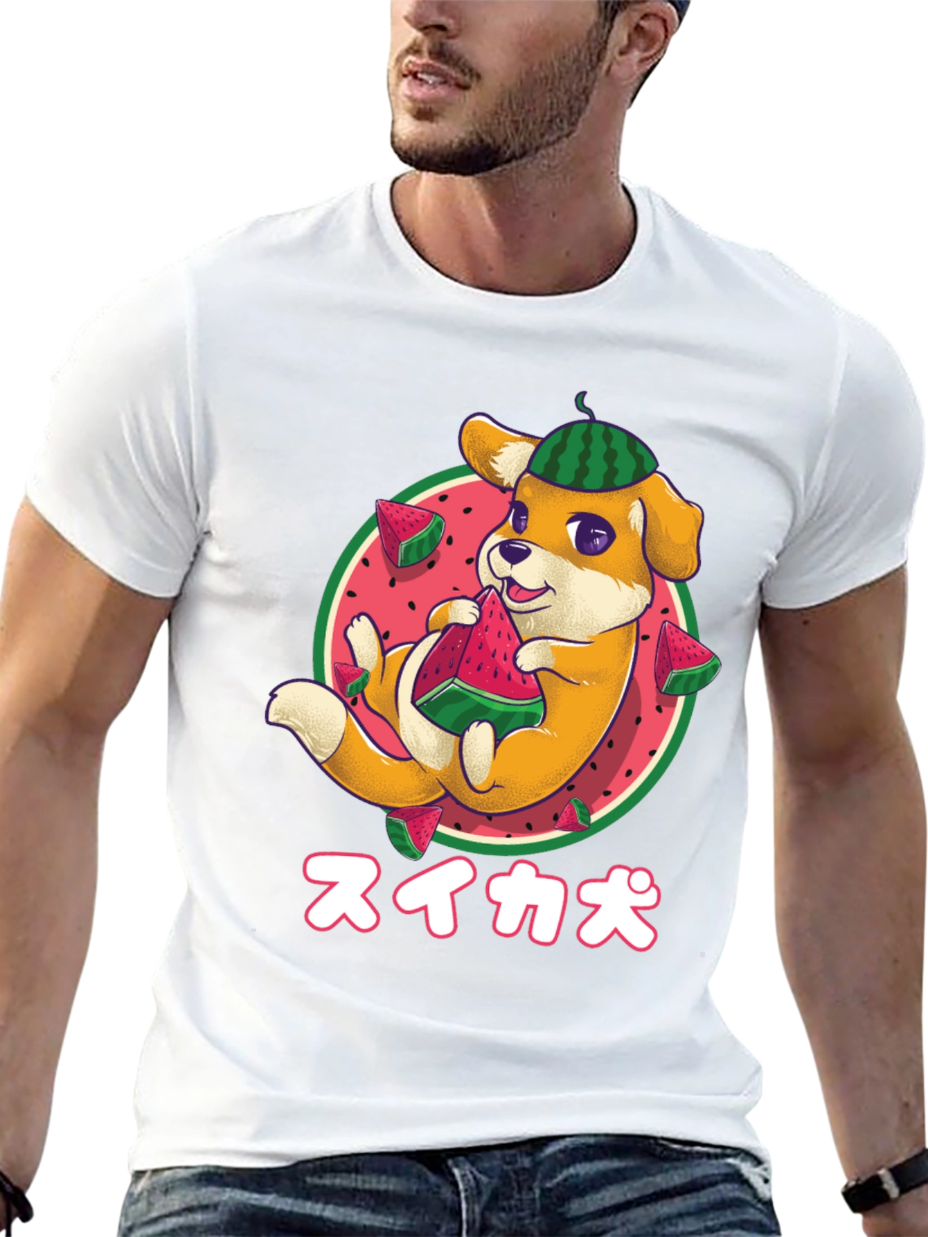 Watermelon Dog Graphic Tee