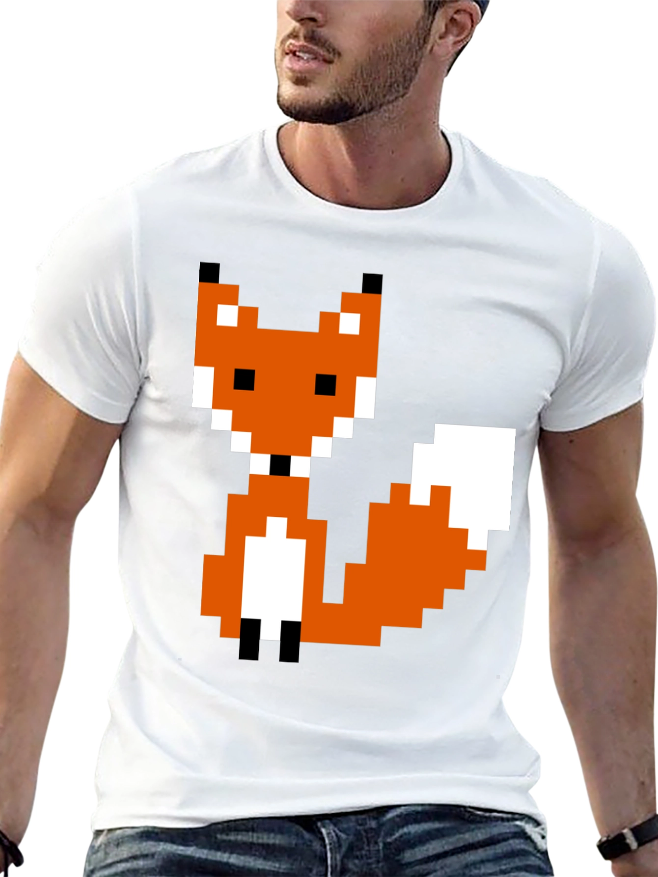 Pixel Fox Graphic T-Shirt - Cool Retro Design