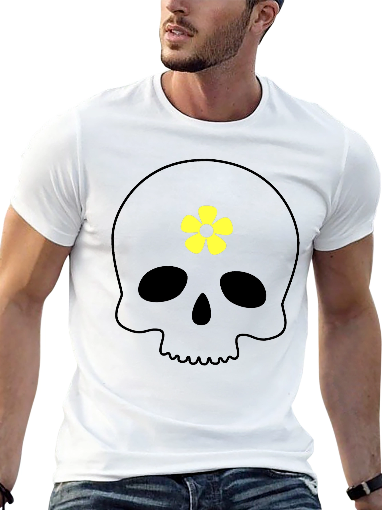 Skull with Flower T-Shirt