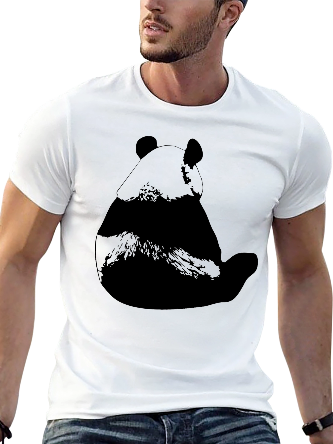 Black Panda Silhouette T-Shirt