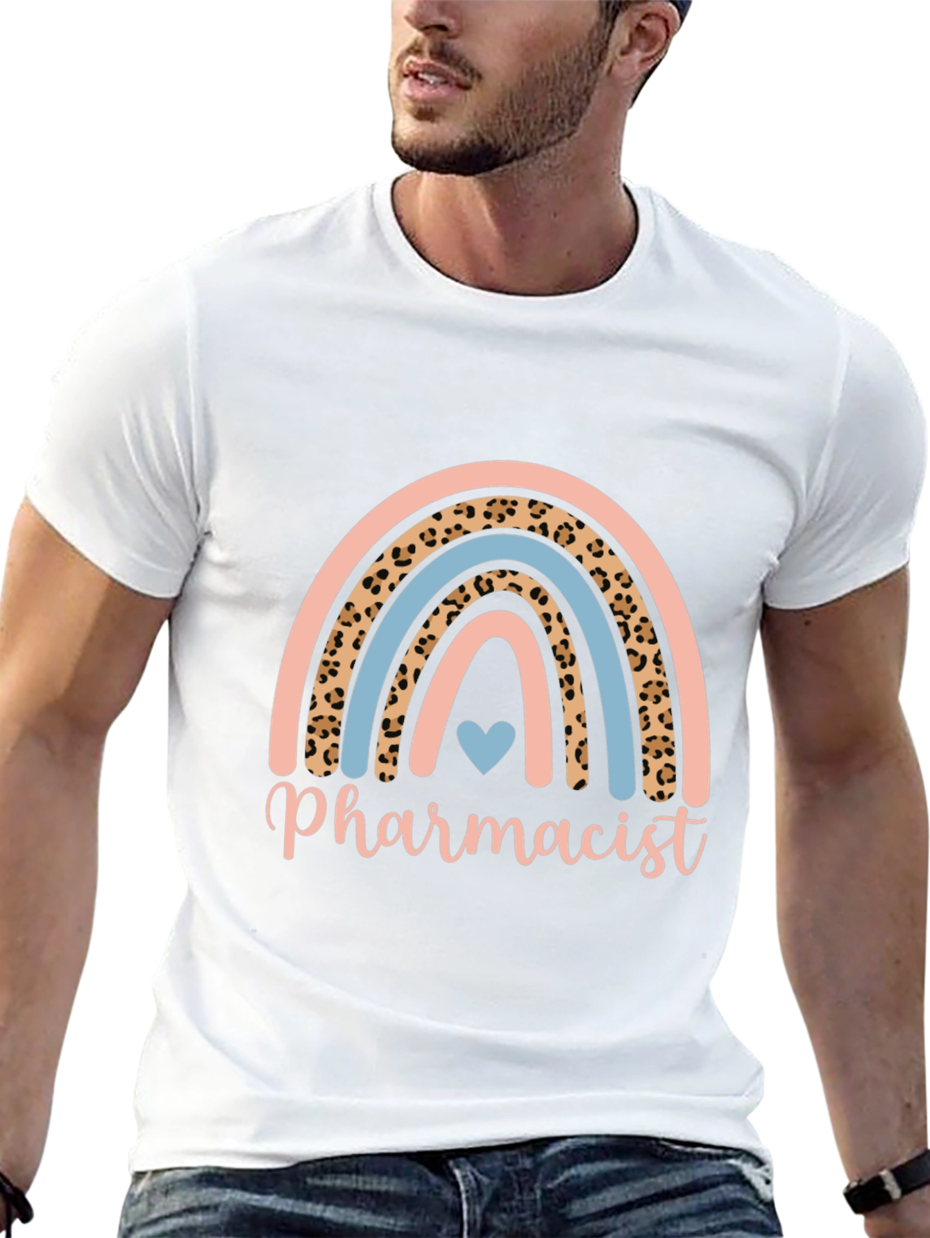 Pharmacist Rainbow Leopard Print T-Shirt