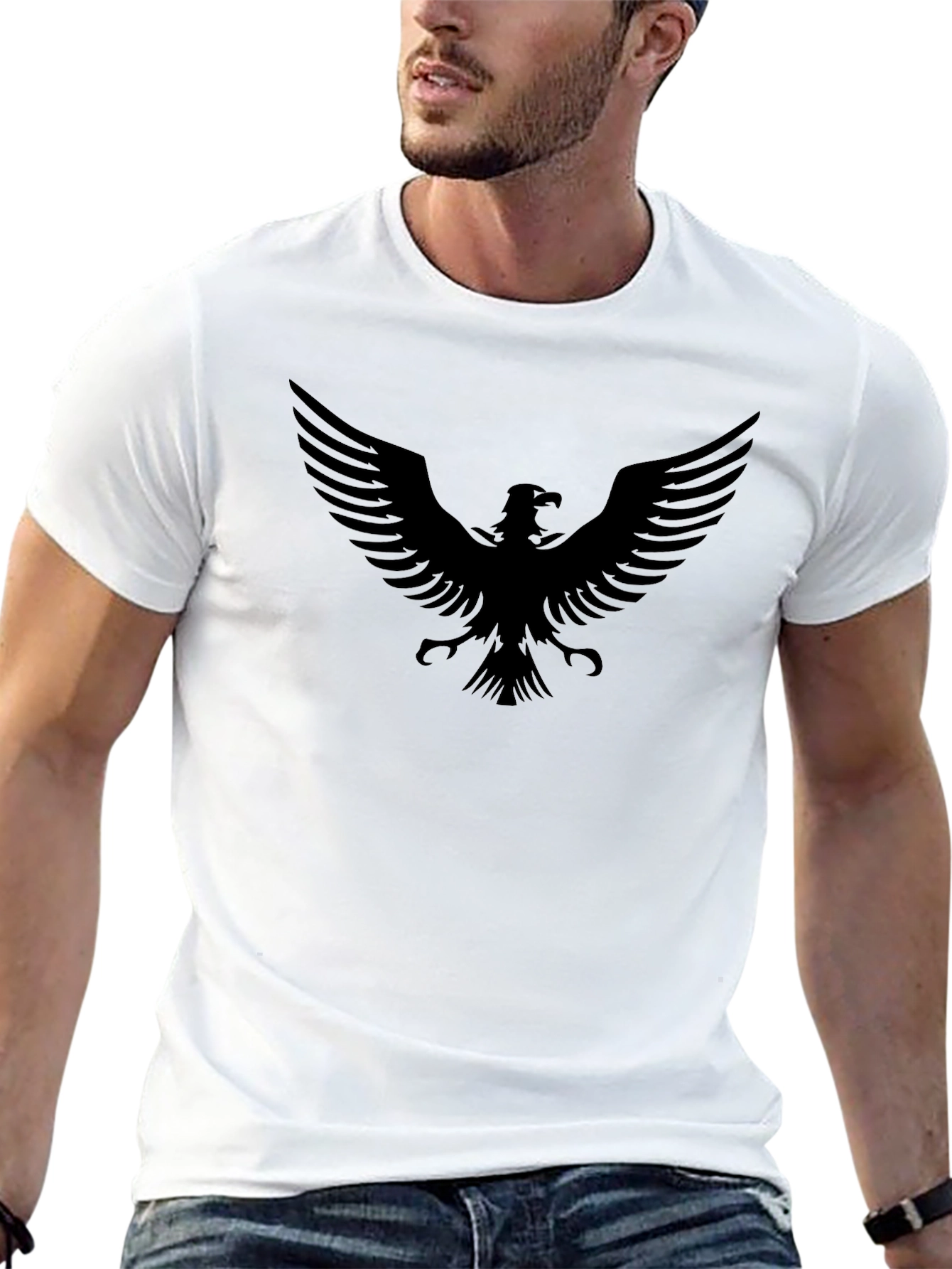Black Eagle Graphic Tee - Mens Fashion