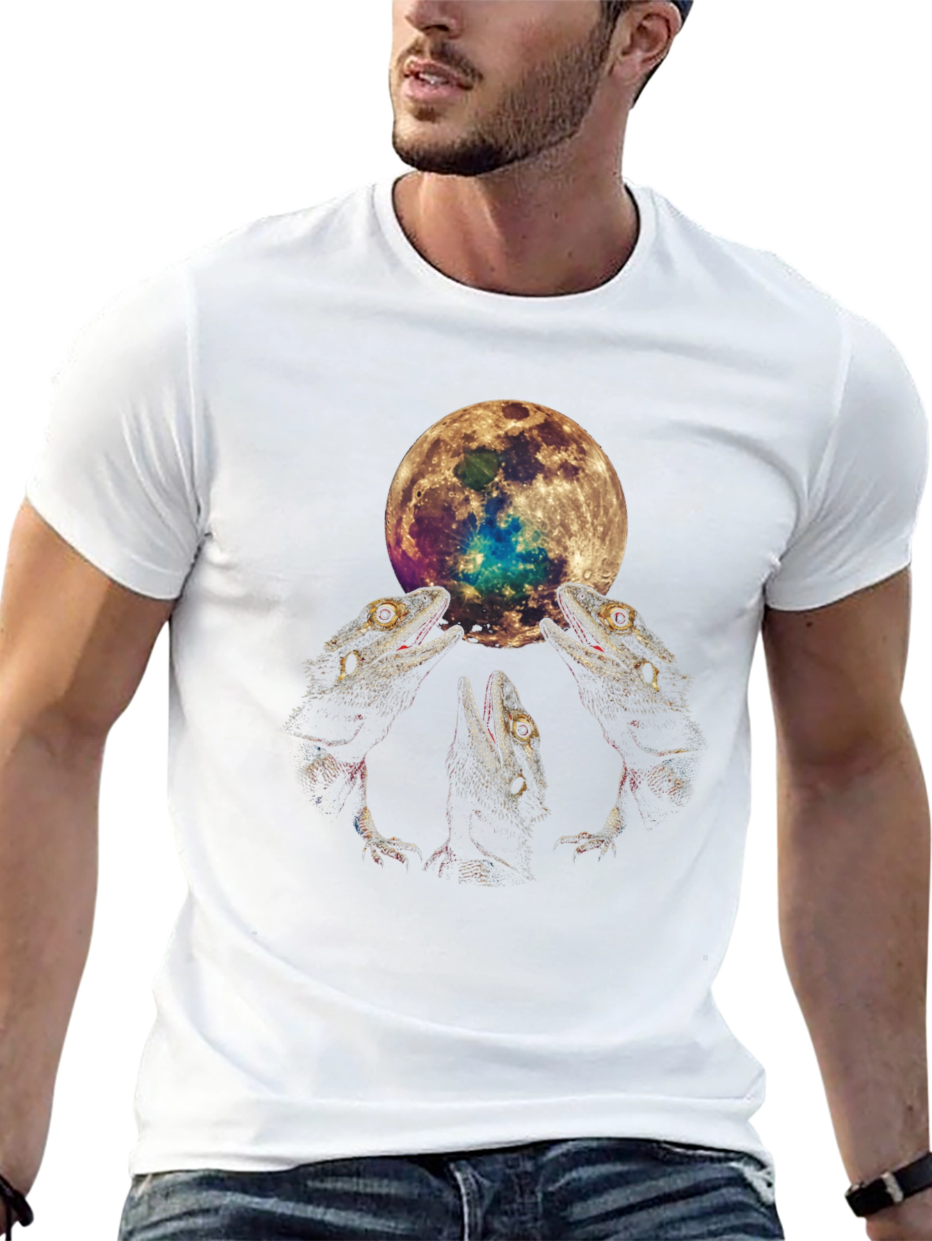 Lizard Moon T-Shirt - Unique Graphic Tee