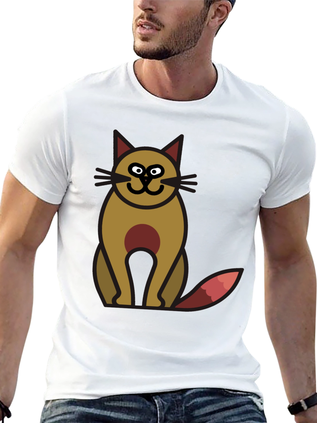 Cartoon Cat T-Shirt - Unique Design