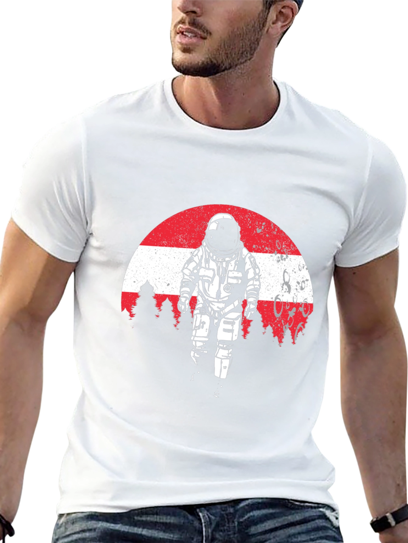 Astronaut Moonscape Graphic Tee