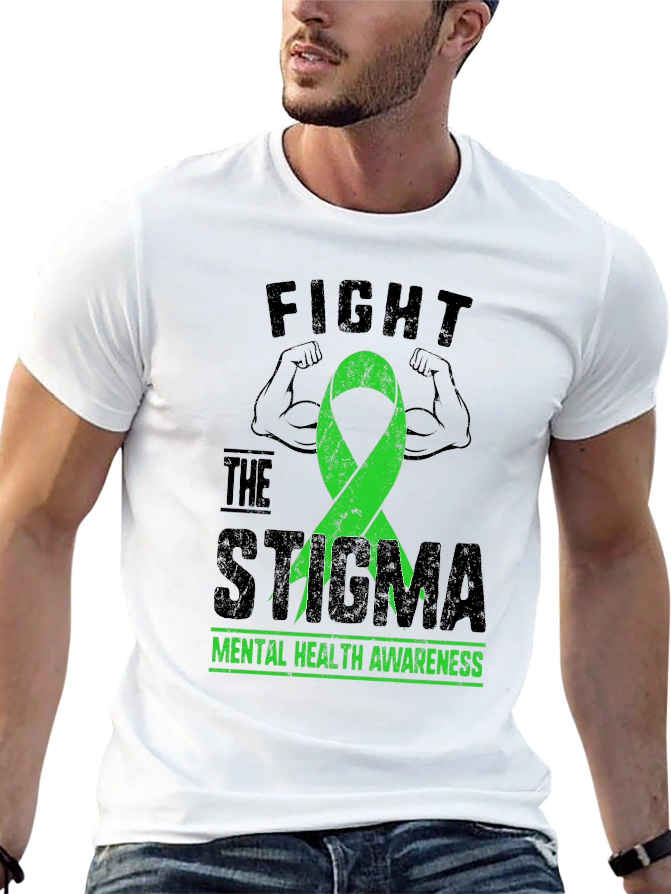 Fight The Stigma Mental Health Awareness Graphic Tee