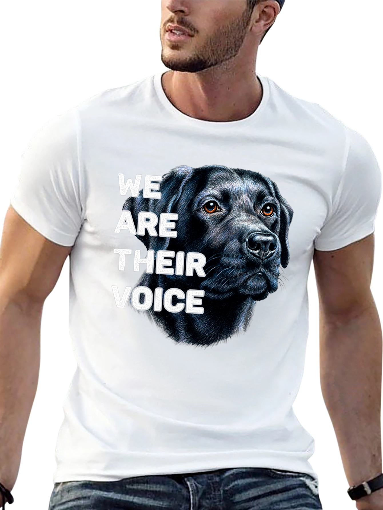 Dog Lover T-Shirt: We Are Their Voice Black Lab