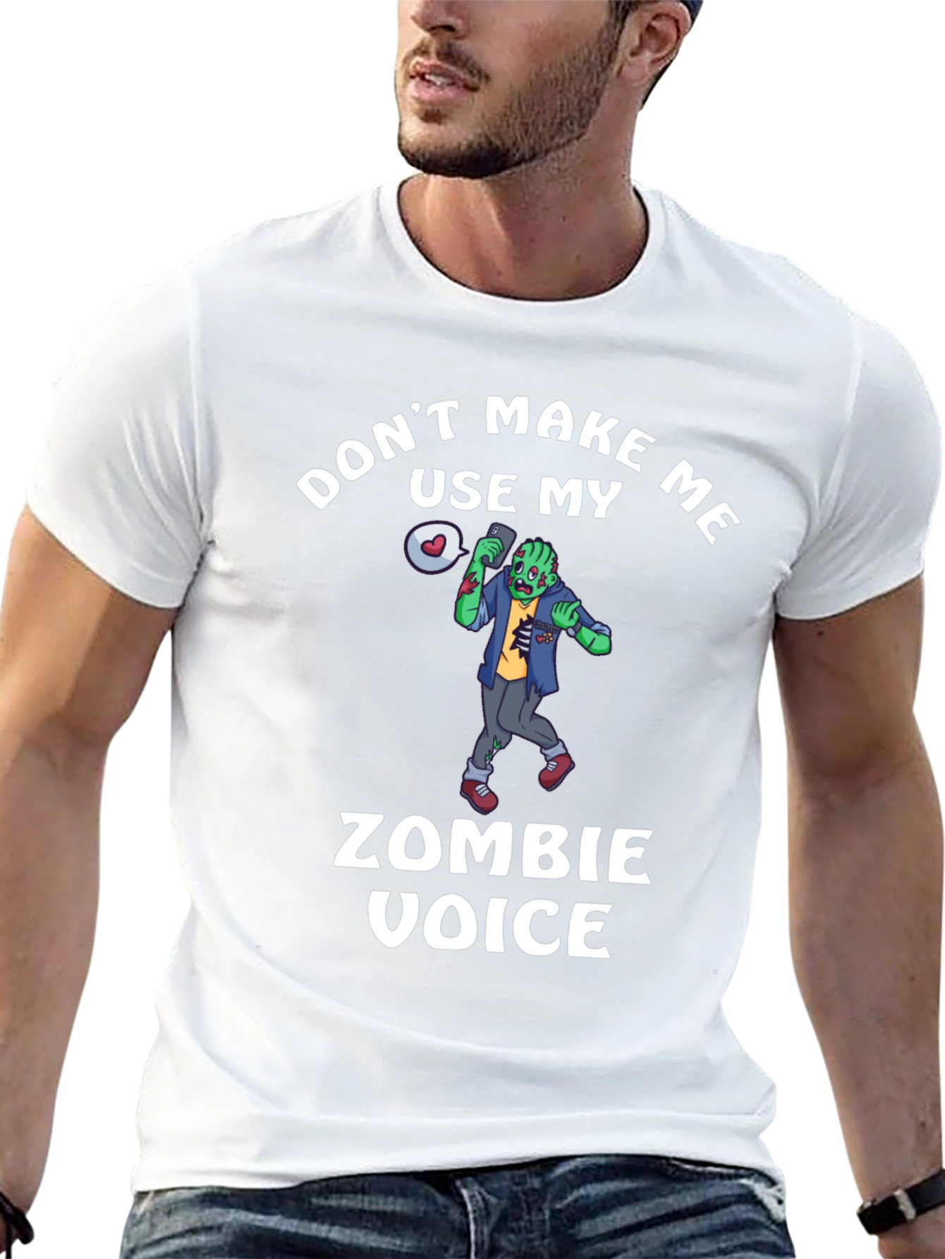 Zombie Voice T-Shirt - Funny Halloween Tee
