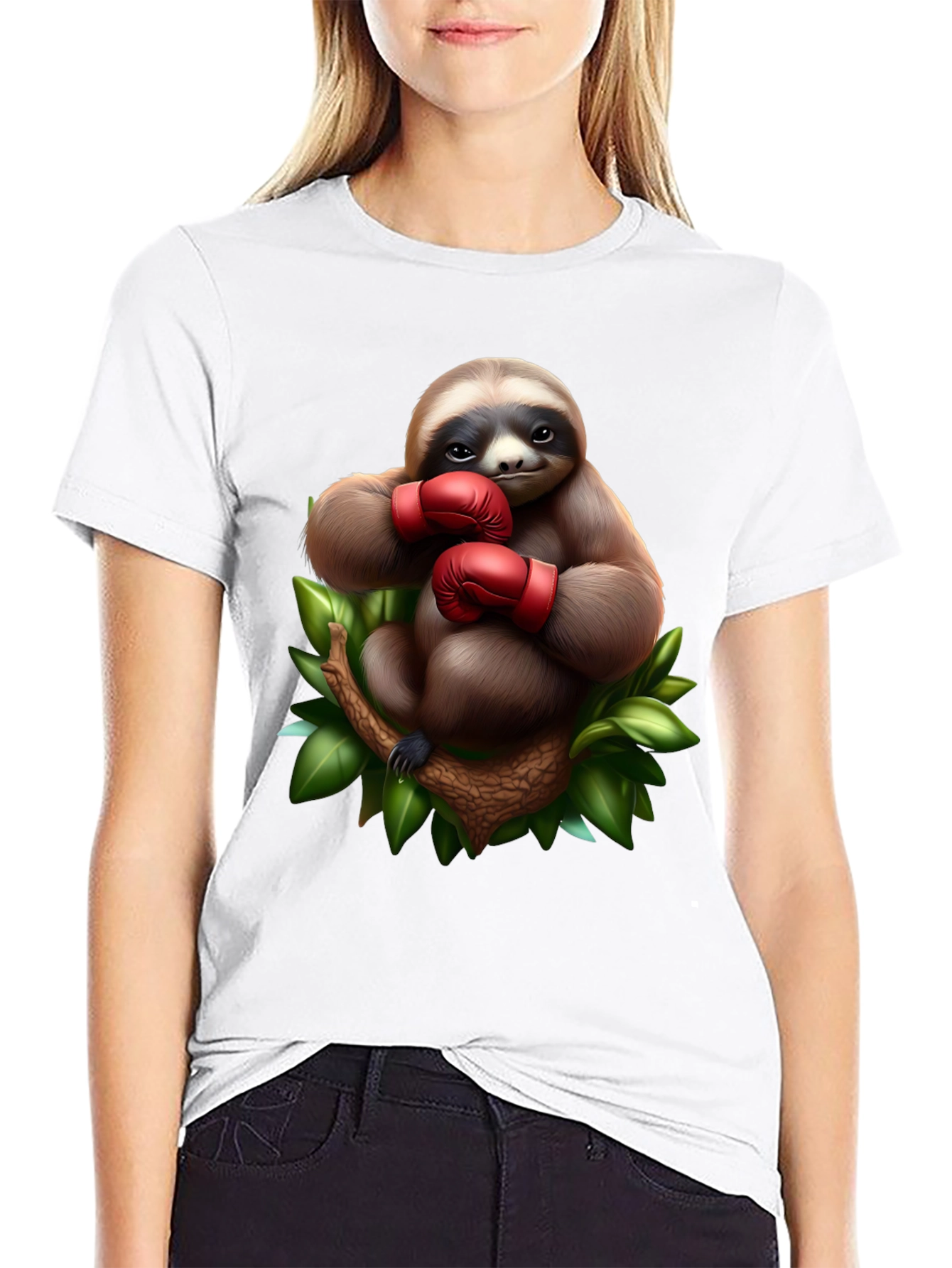 Sloth Boxer Graphic T-Shirt