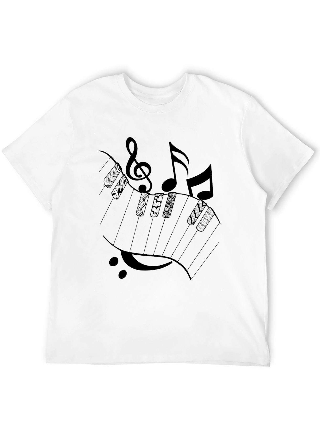 Musical Piano Keys Graphic T-Shirt