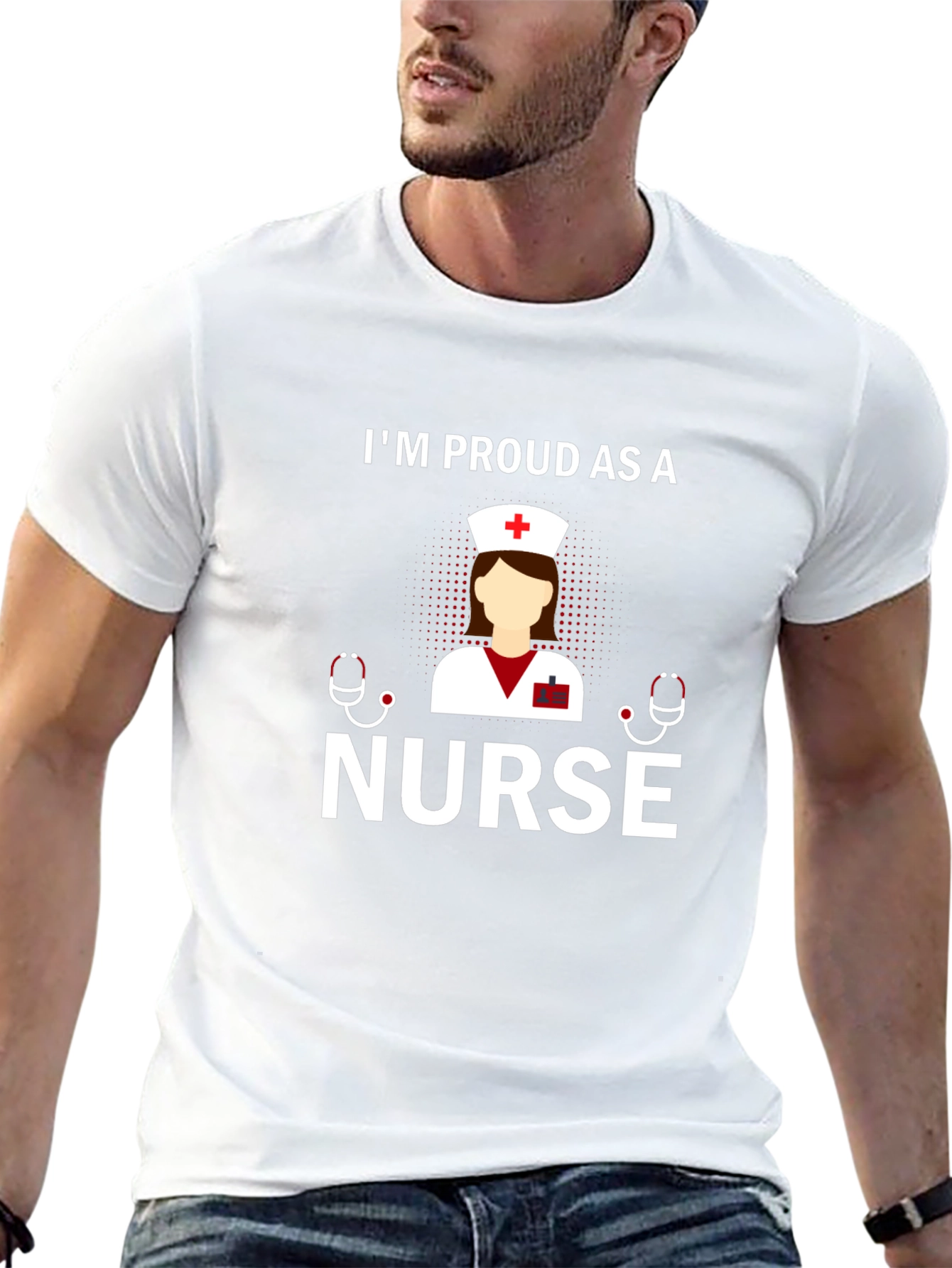 Proud Nurse Graphic T-Shirt - Black Cotton Tee