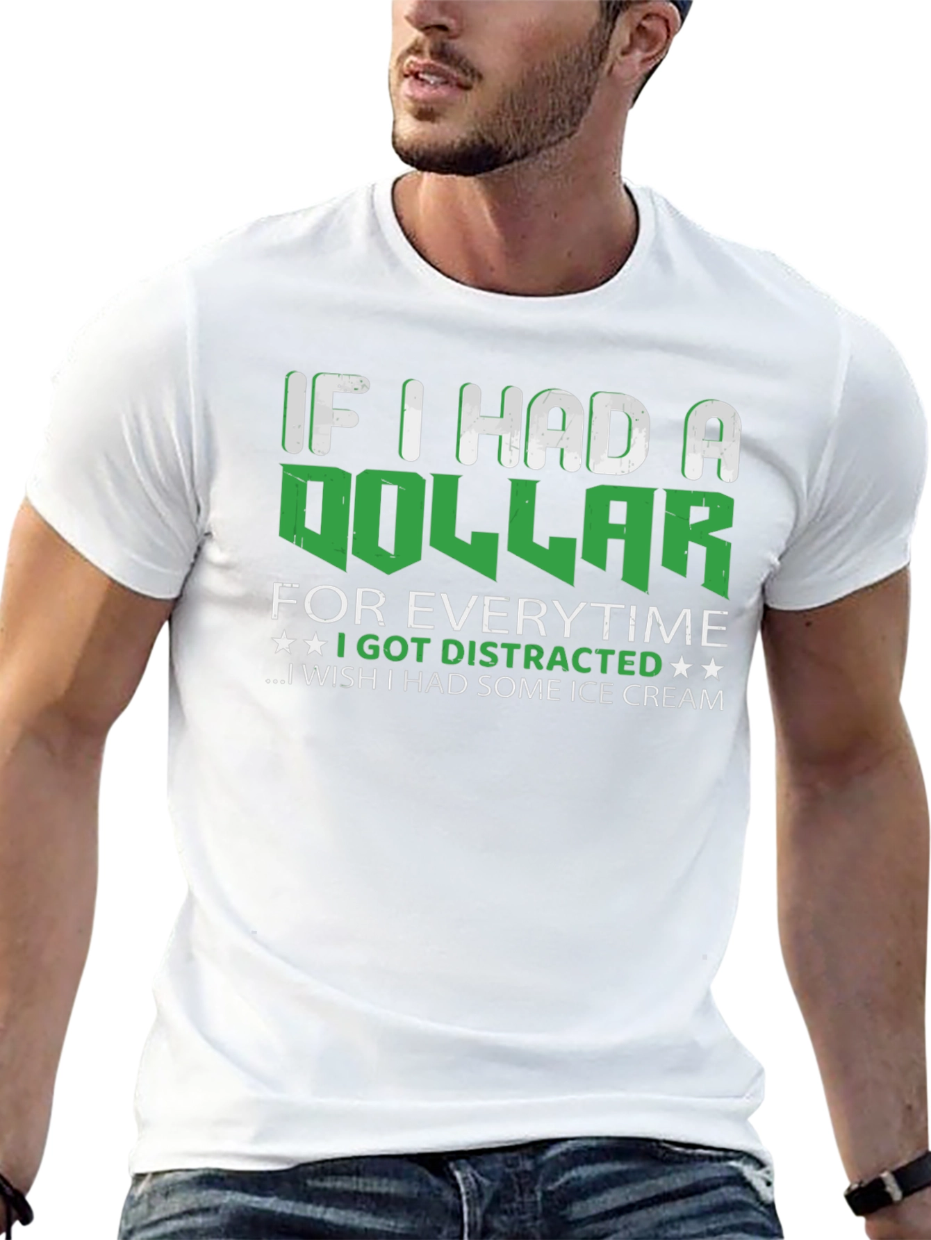 Funny Distracted Ice Cream T-Shirt