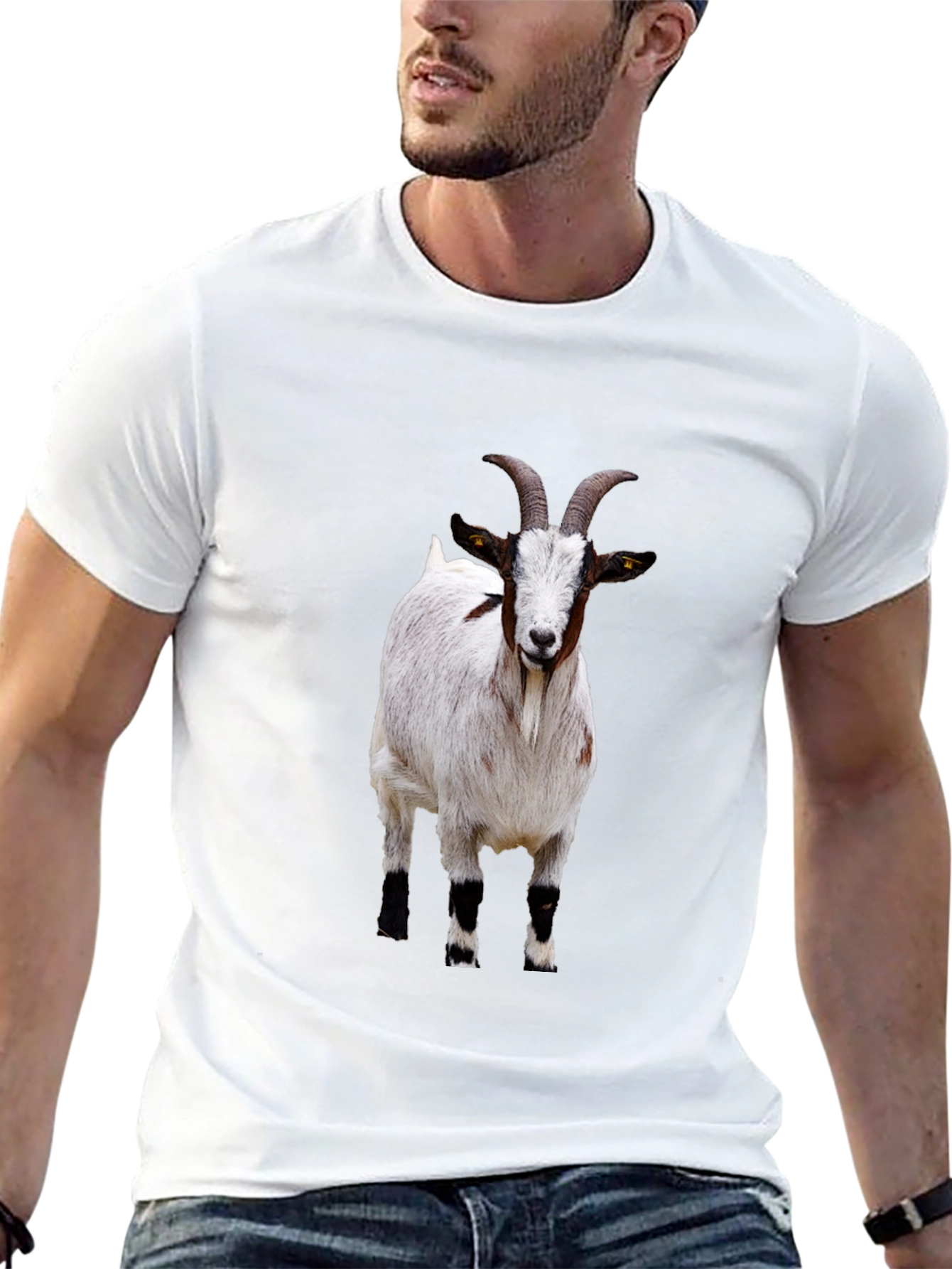 Goat Graphic Tee - Black Cotton T-Shirt