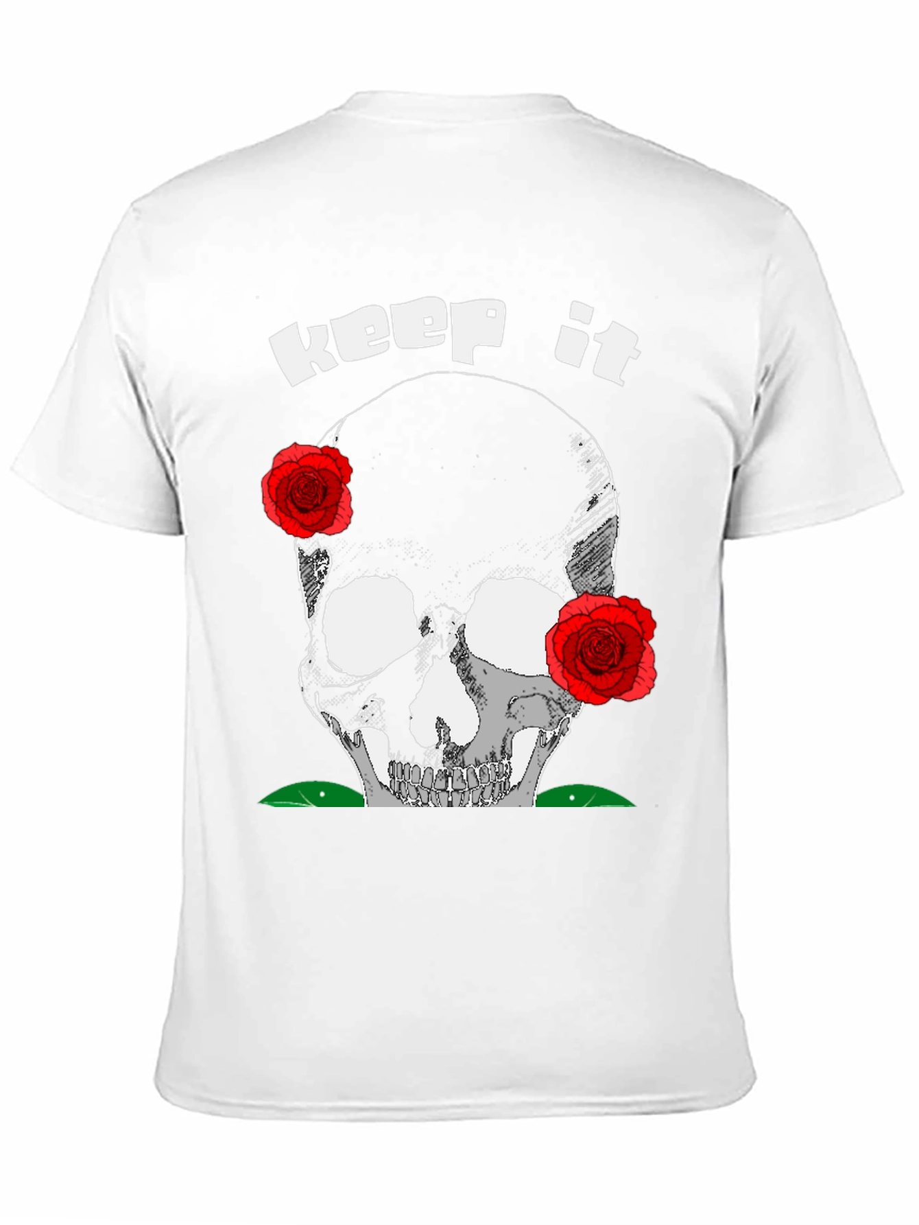 Keep It Deathly T-Shirt: Skull & Roses Graphic Tee