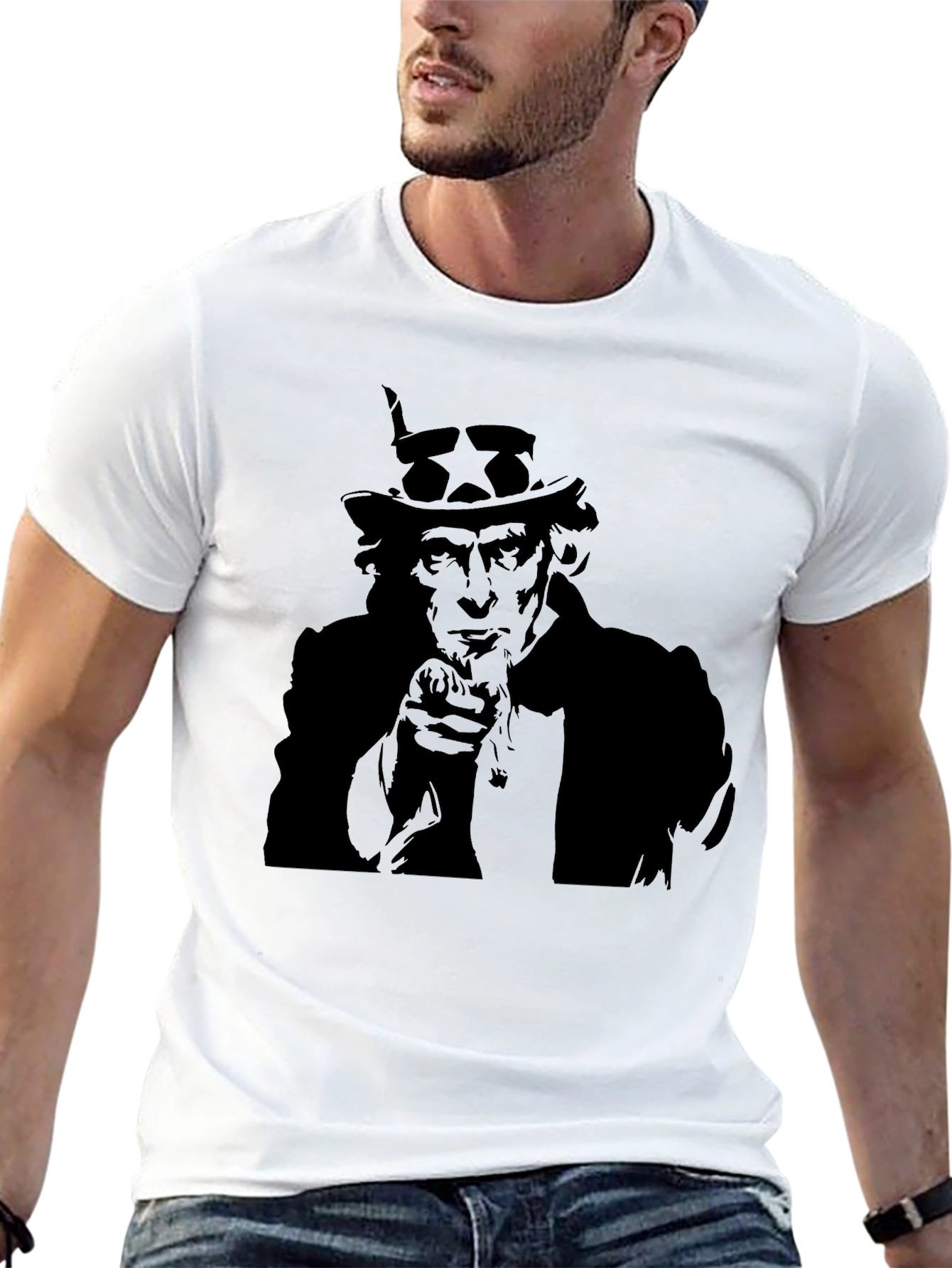 Uncle Sam T-Shirt - Patriotic Design Classic Fit