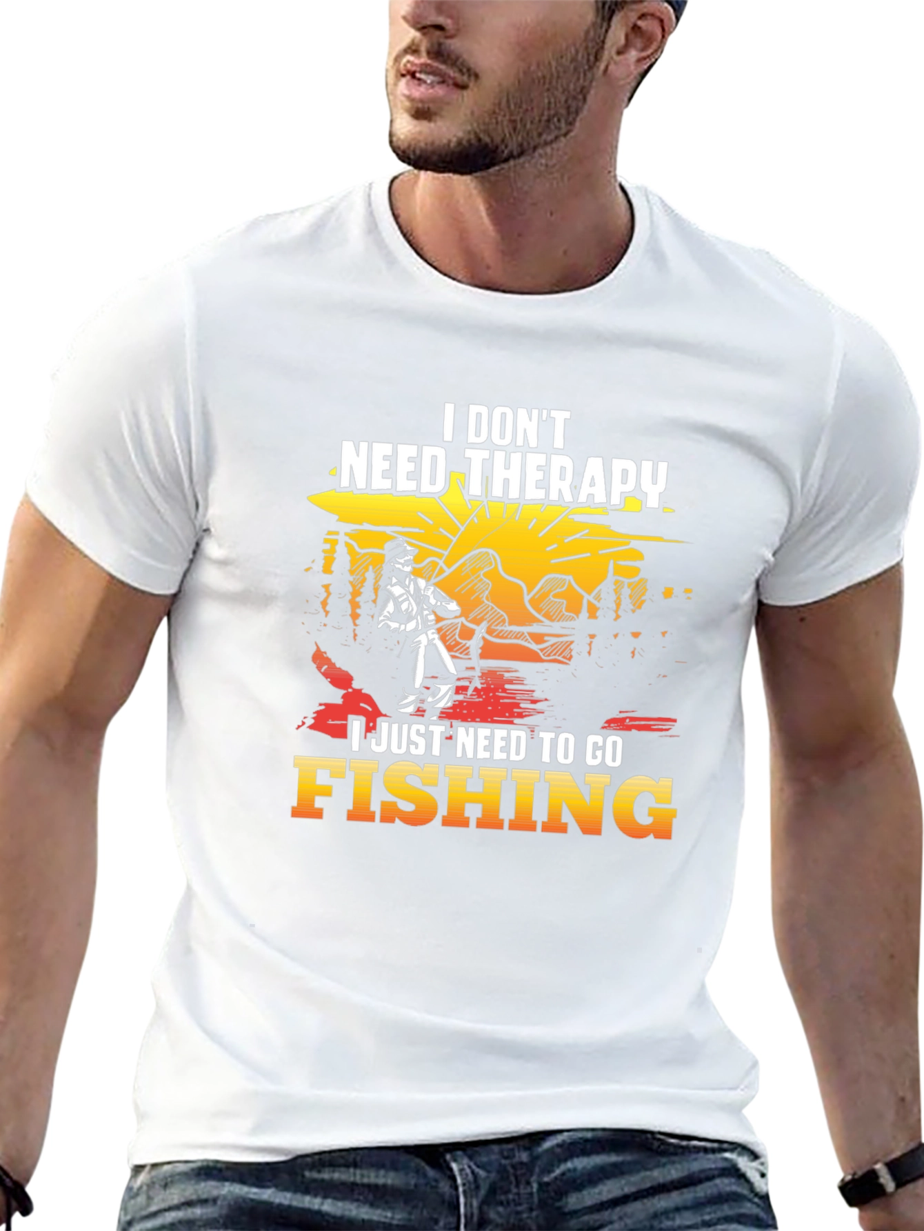 Fishing Therapy T-Shirt - Relax and Fish