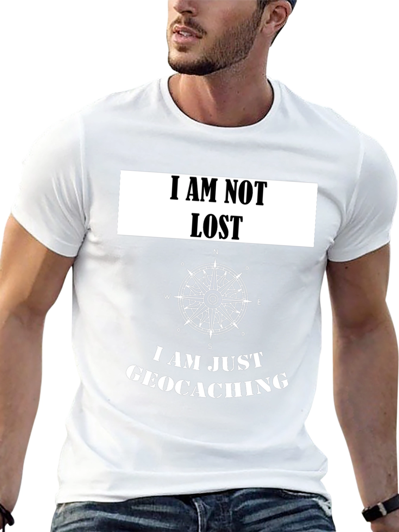 Geocaching T-Shirt - I Am Not Lost Compass Tee