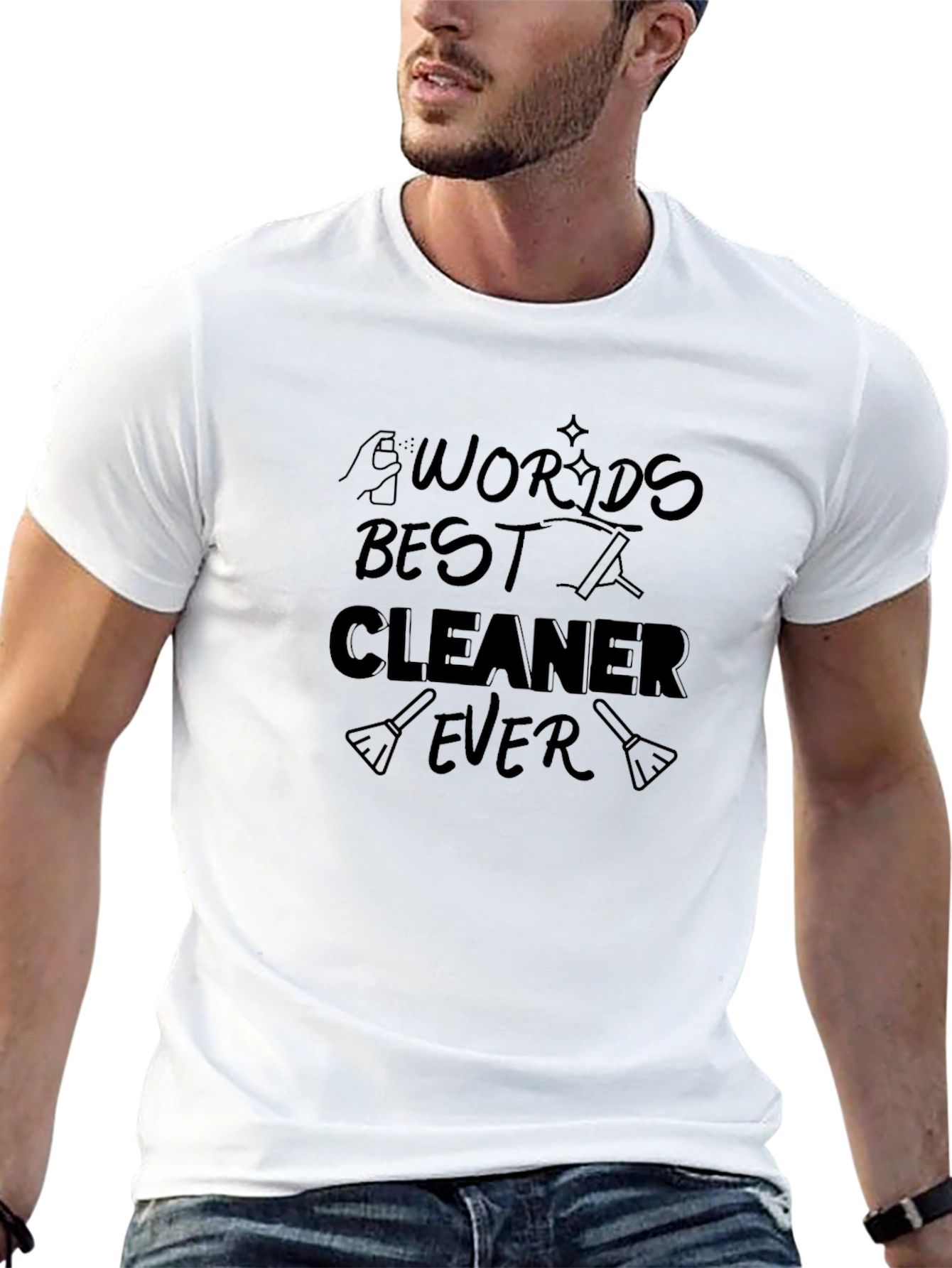 Worlds Best Cleaner Ever Black T-Shirt