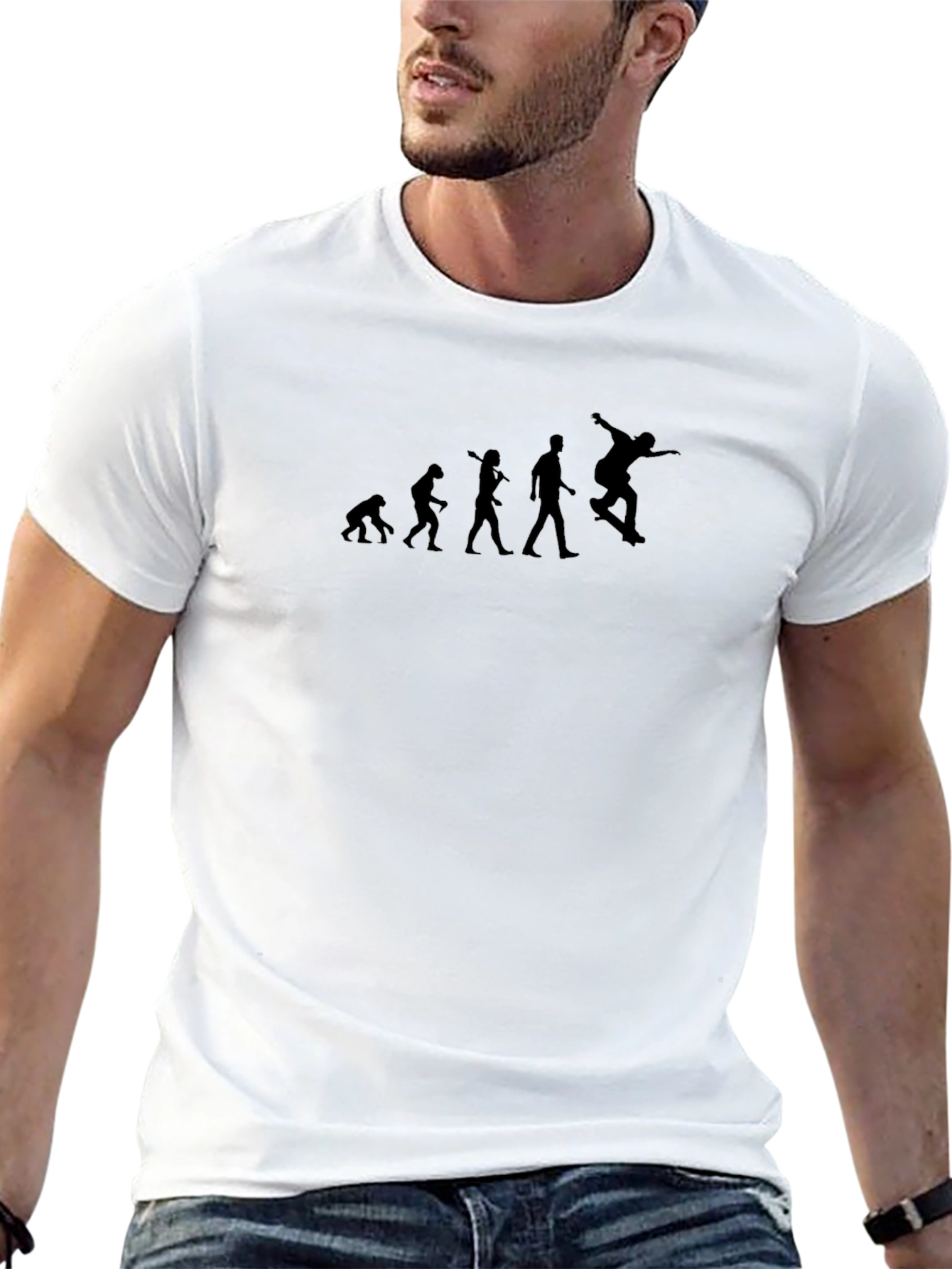 Skateboarding Evolution Mens Black T-Shirt