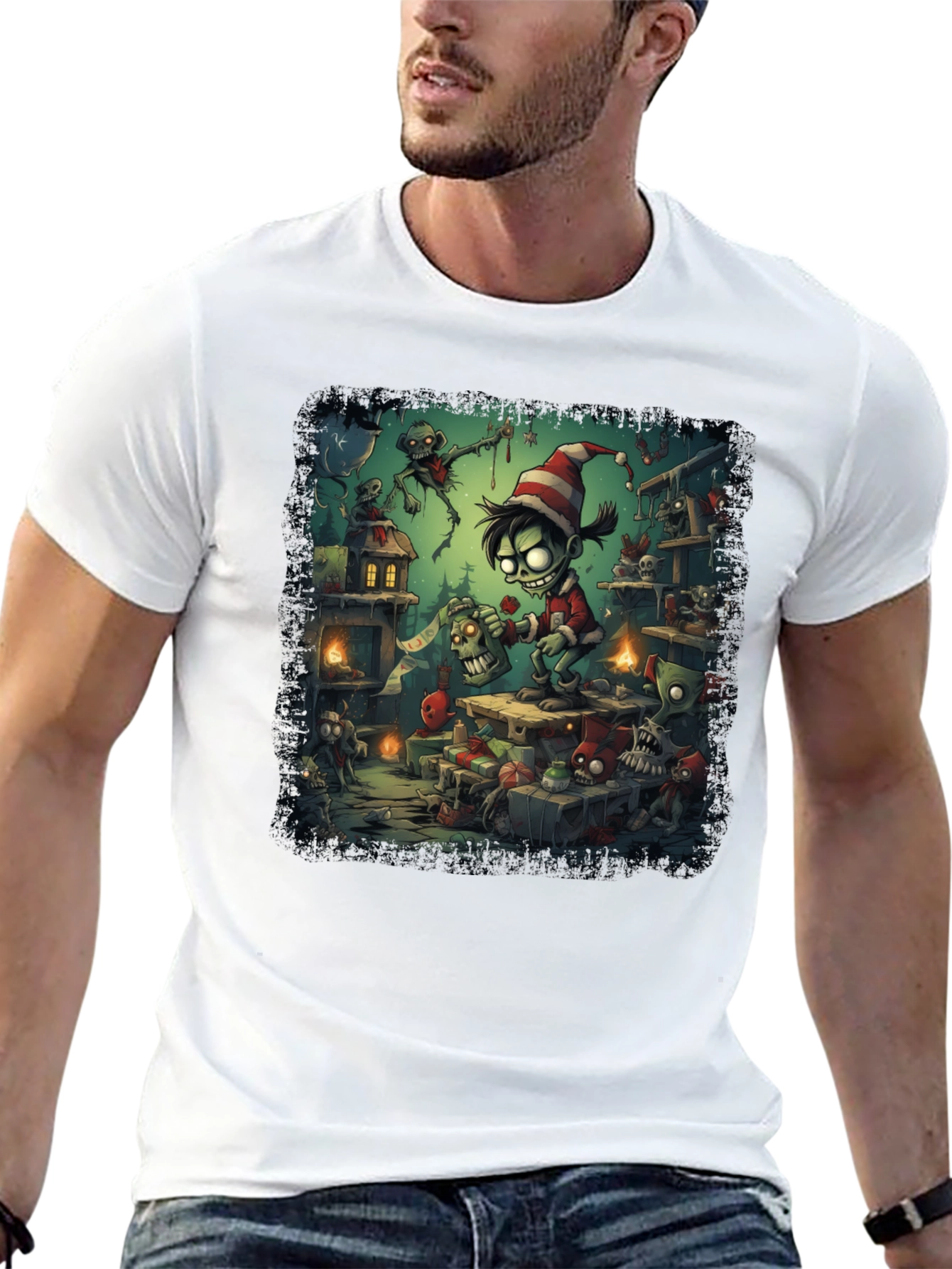 Zombie Elf Christmas T-Shirt