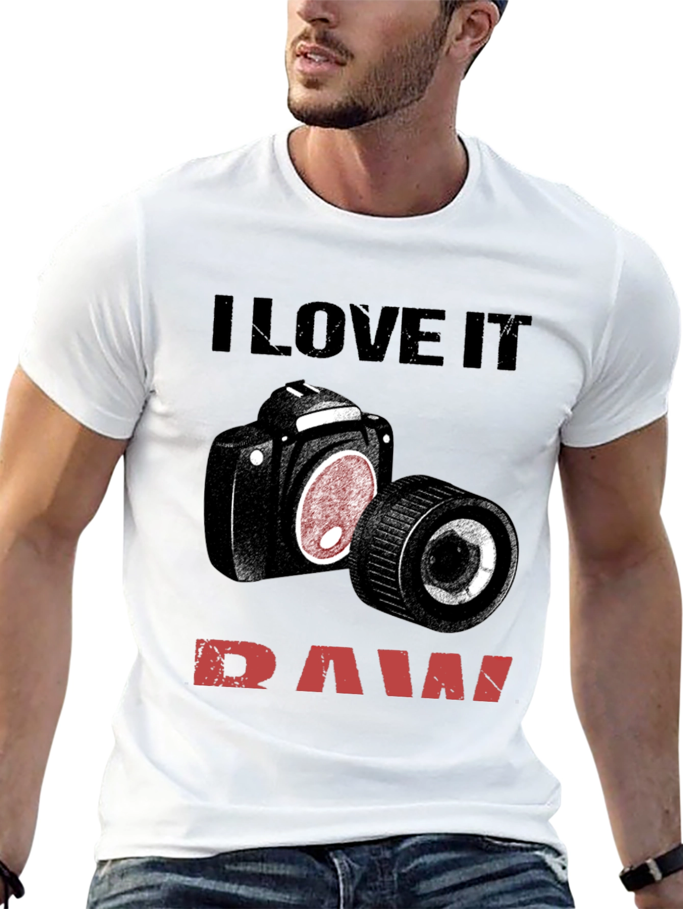 I Love It Raw Camera T-Shirt