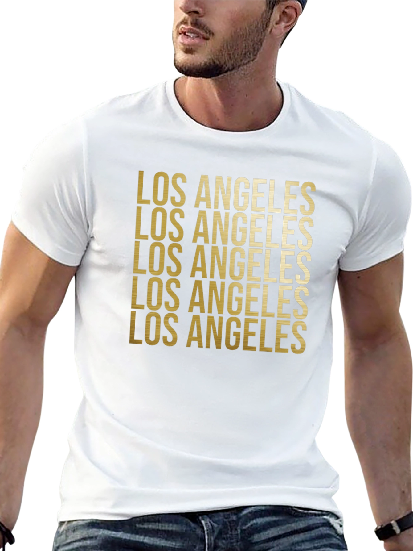 Los Angeles Graphic Print Crew Neck Tee