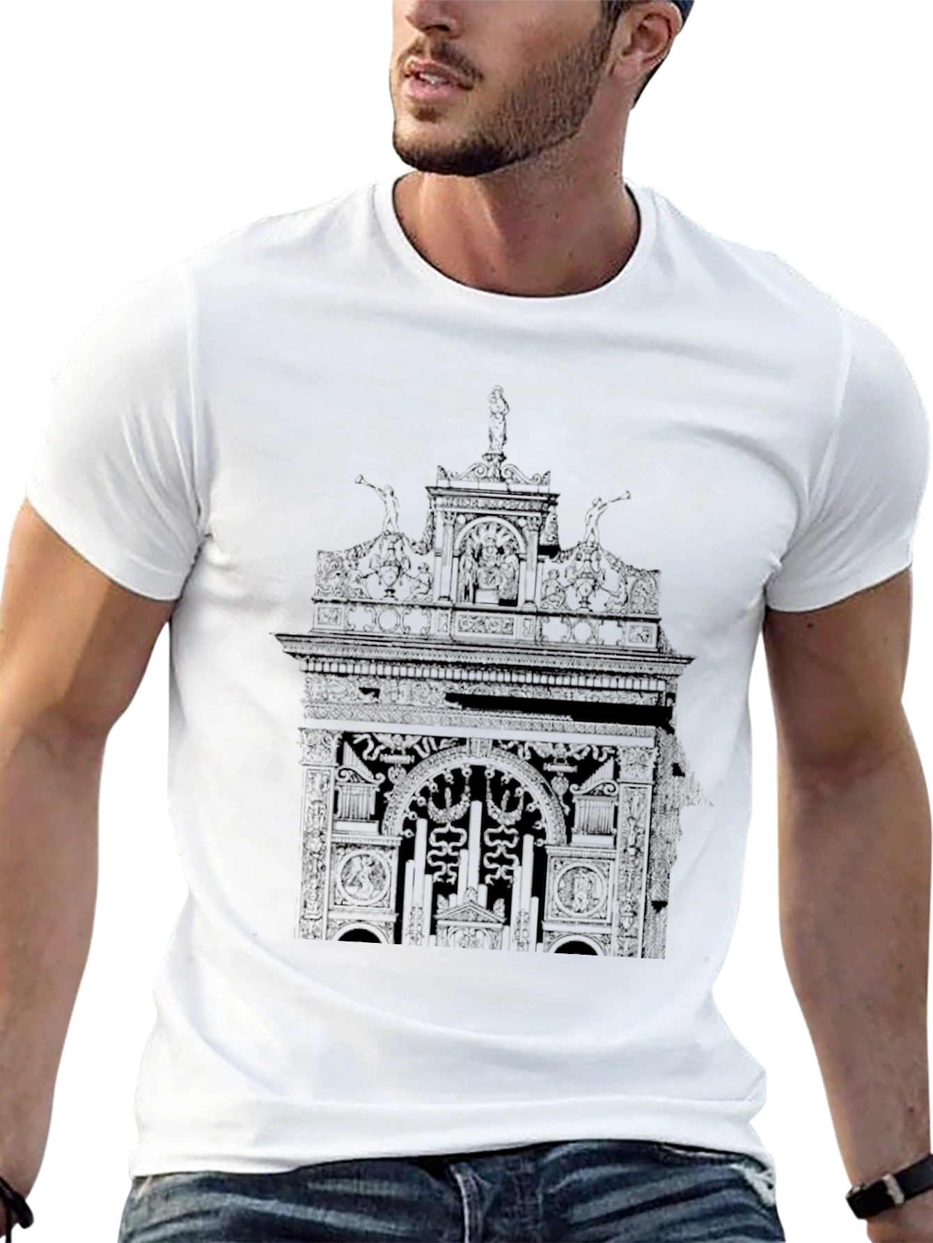 Ornate Arch Graphic Tee - Black