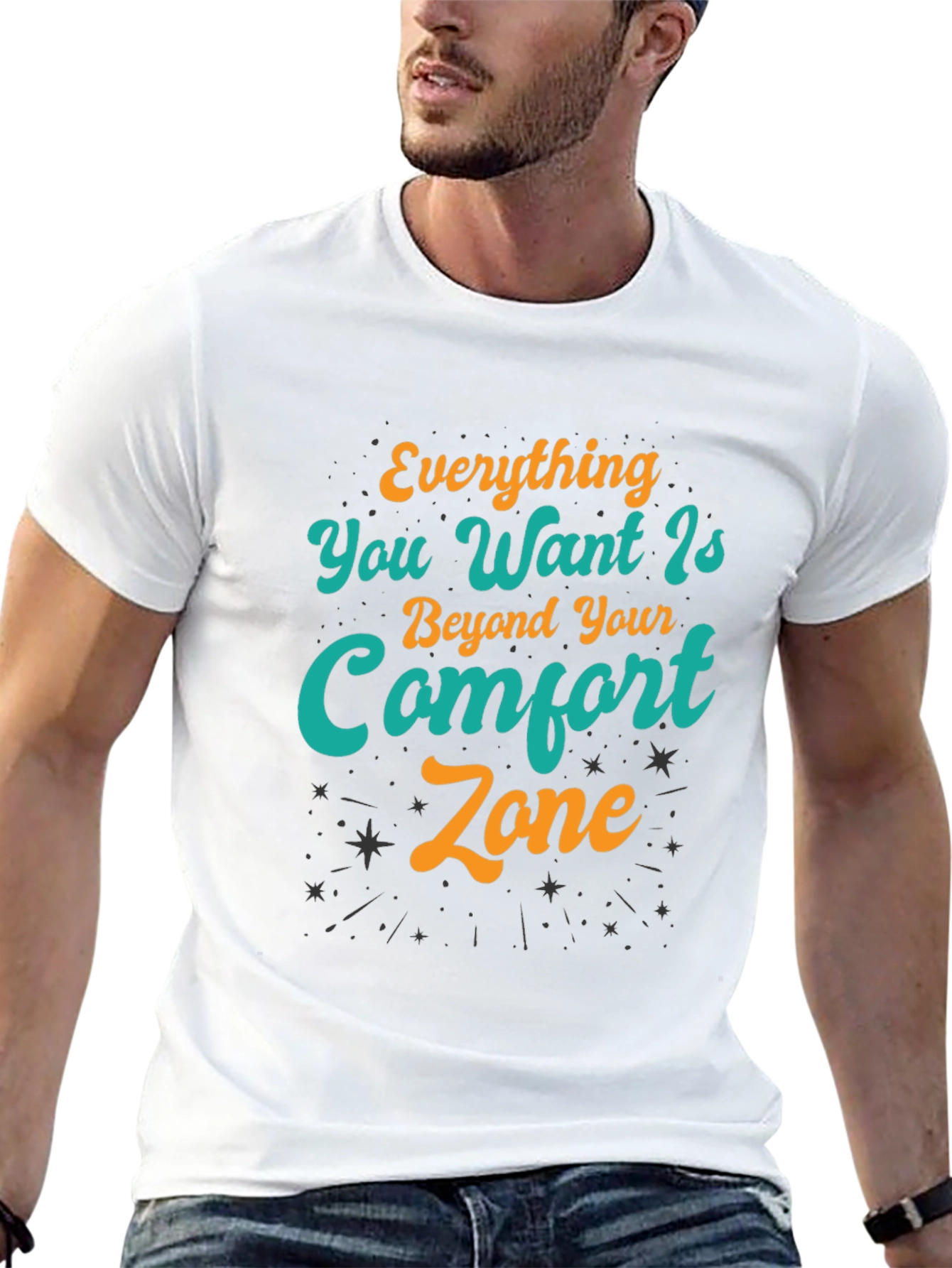 Comfort Zone Graphic Tee - Motivational Design T-Shirt