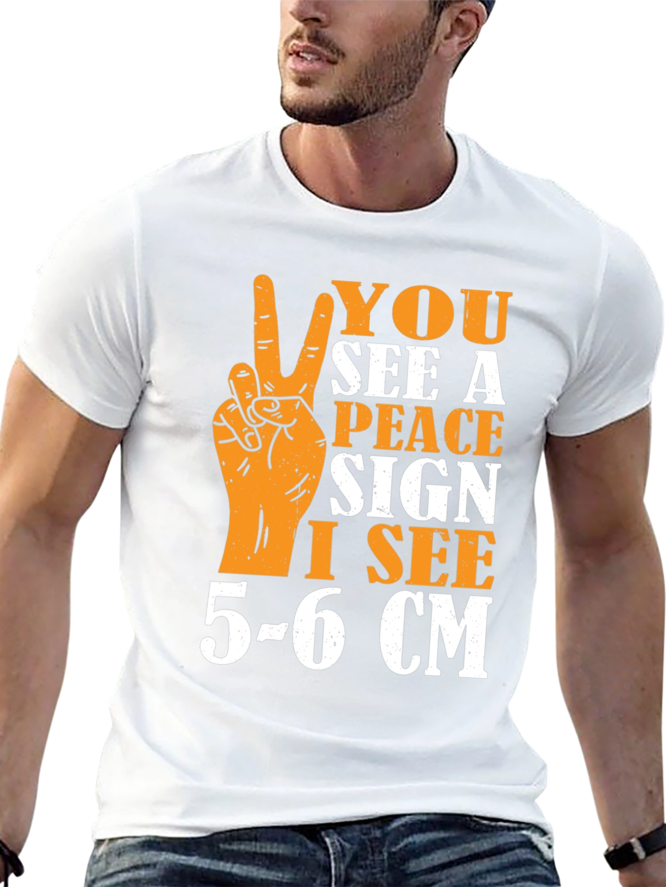Peace Sign Humor Graphic T-Shirt