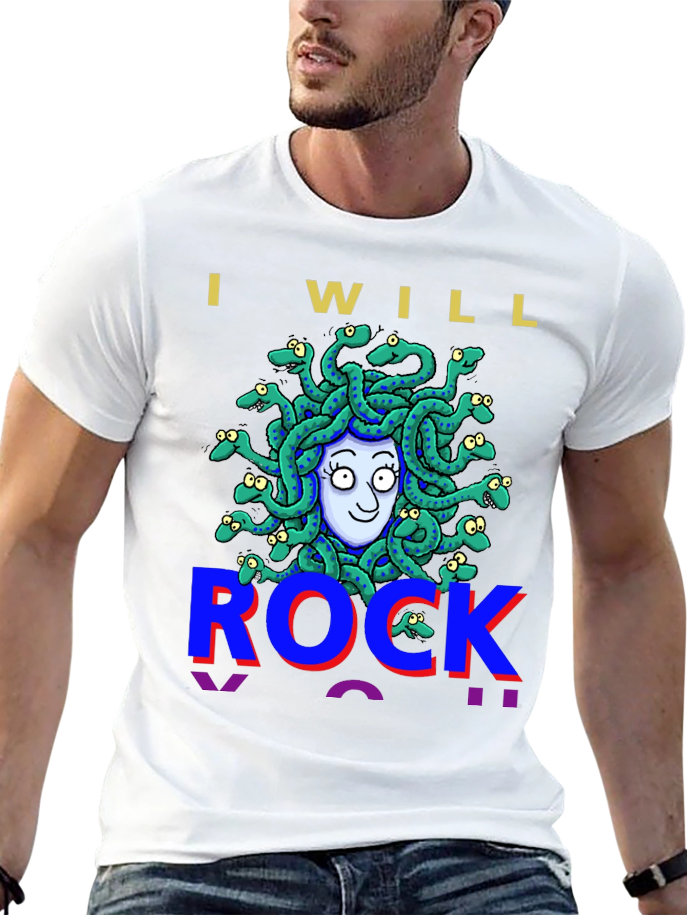 I Will Rock Medusa Graphic Tee - Black