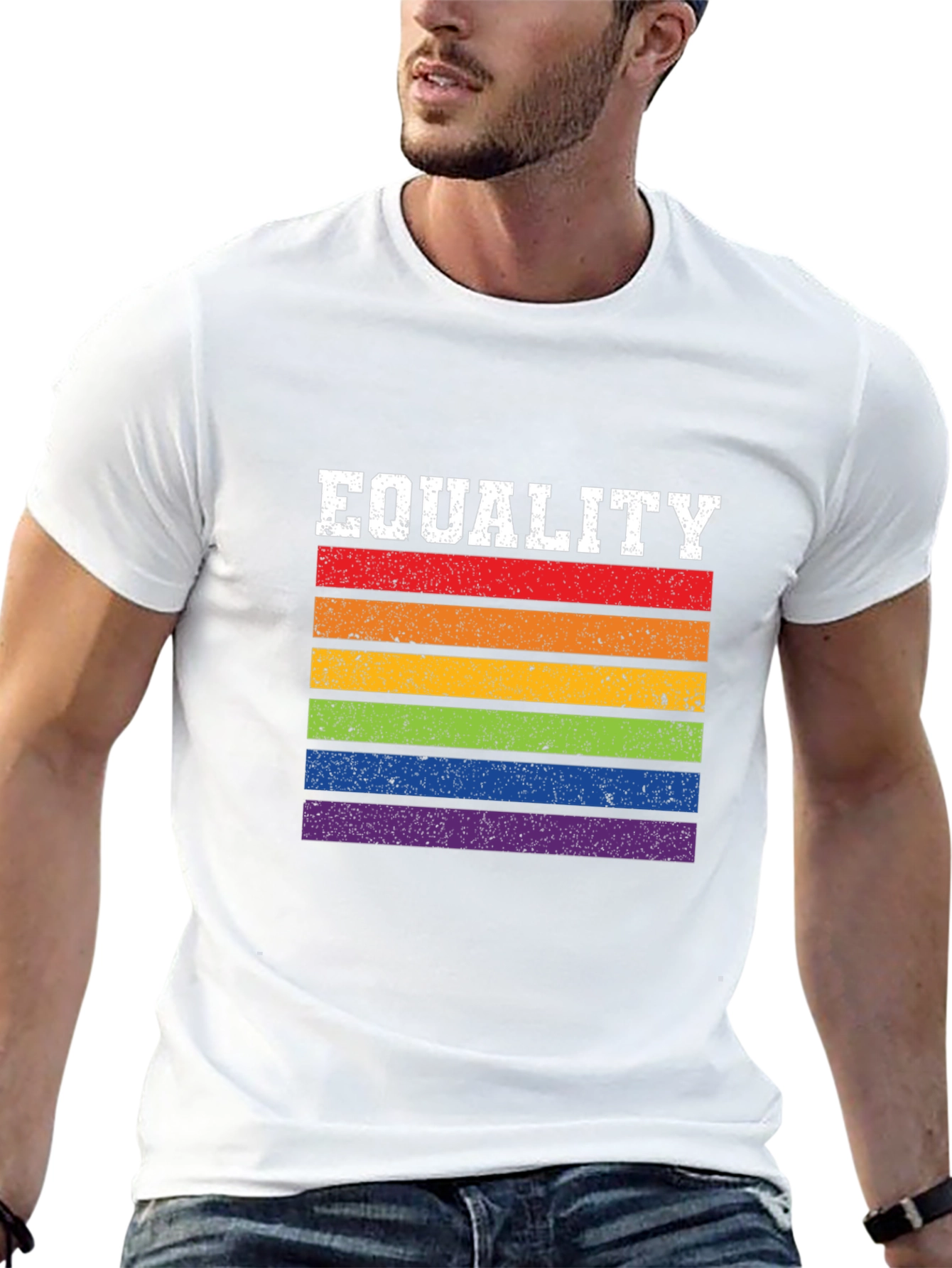 Equality Pride T-Shirt - Rainbow LGBT Rights Tee