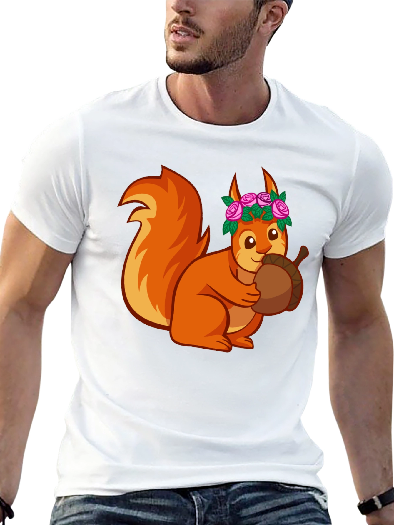 Squirrel with Flower Crown T-Shirt