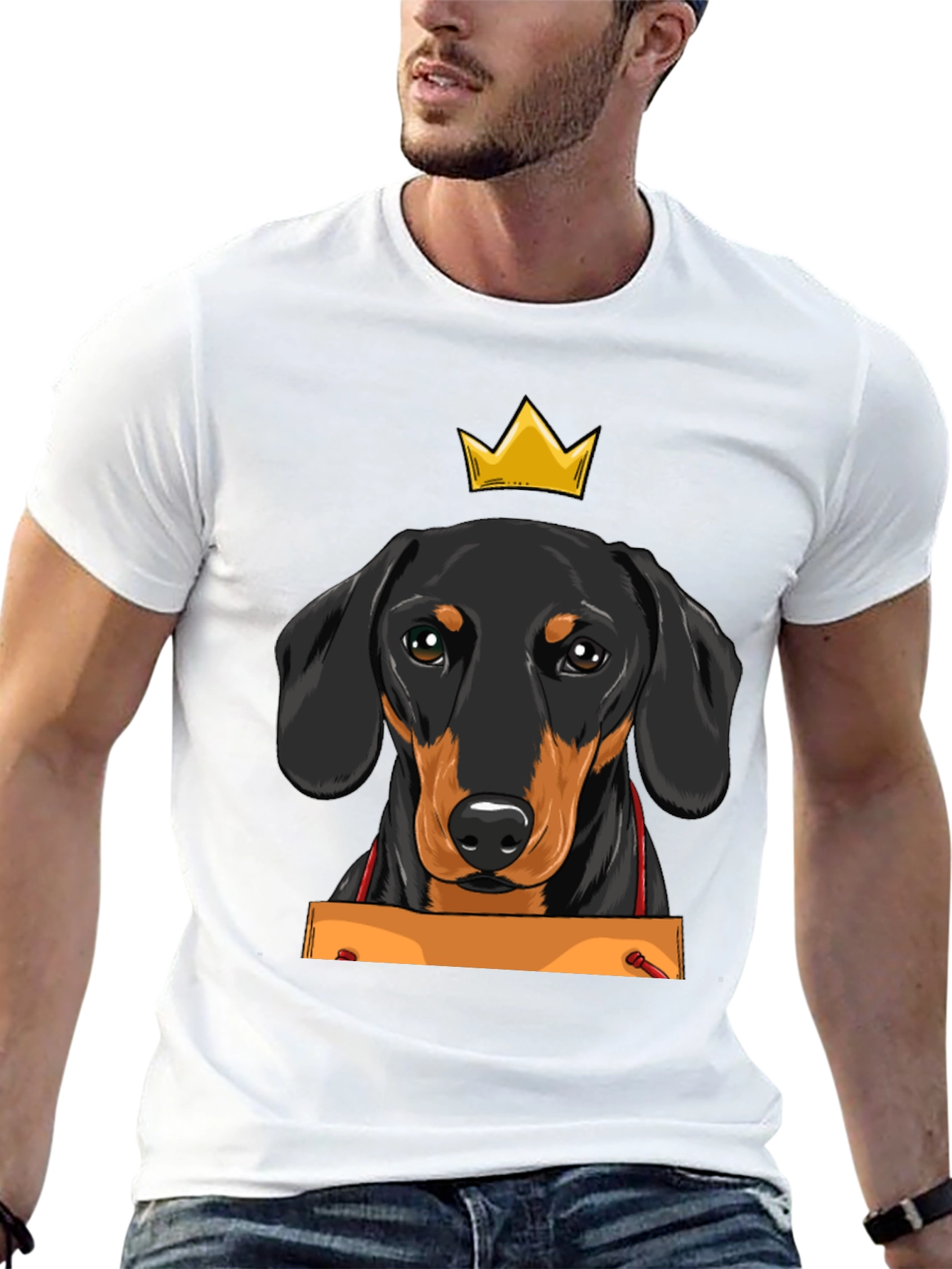 Dachshund King T-Shirt - Cute Dog Graphic Tee