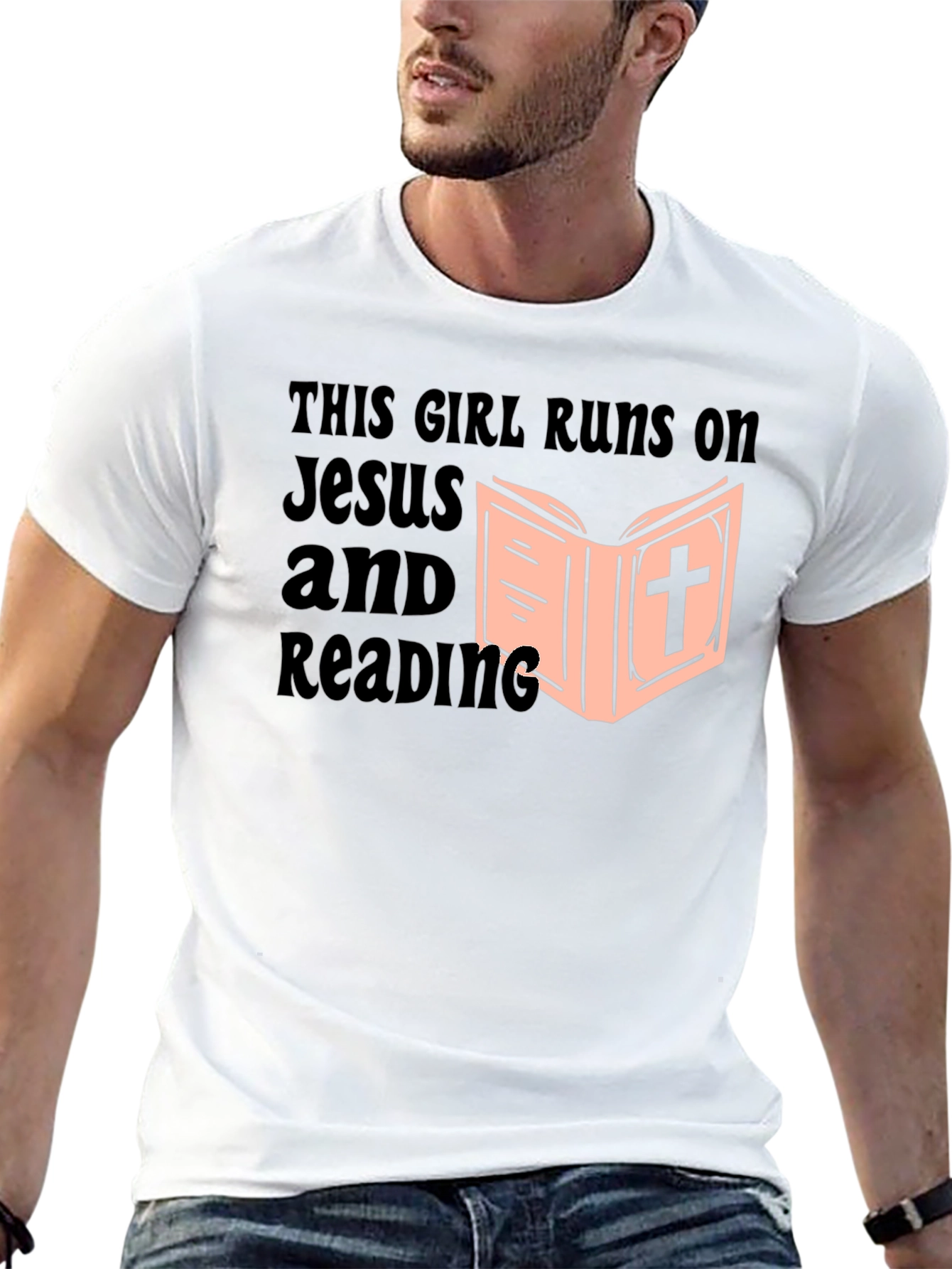 Jesus and Reading Graphic T-Shirt