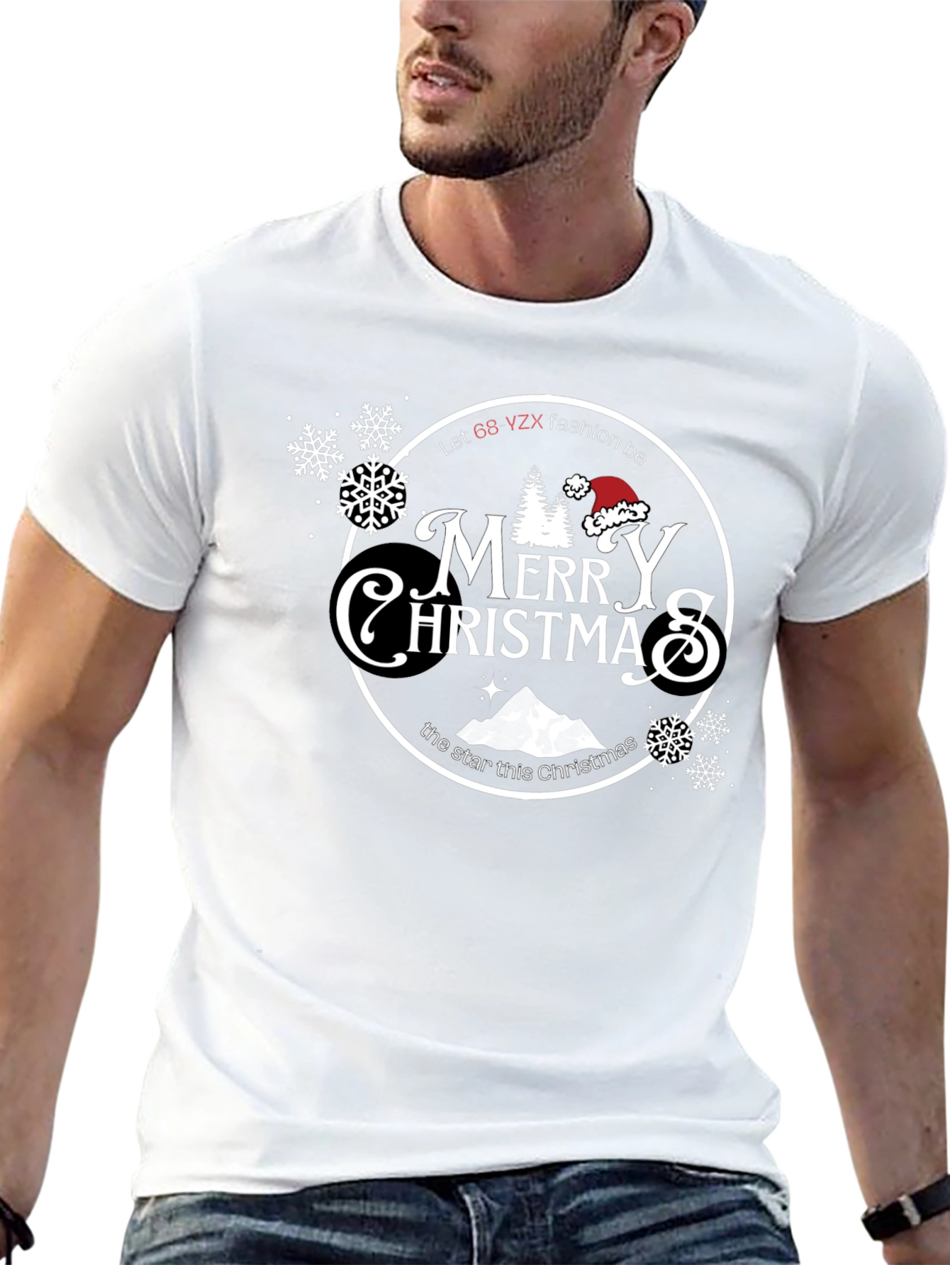 Merry Christmas Graphic Tee - Holiday Fashion