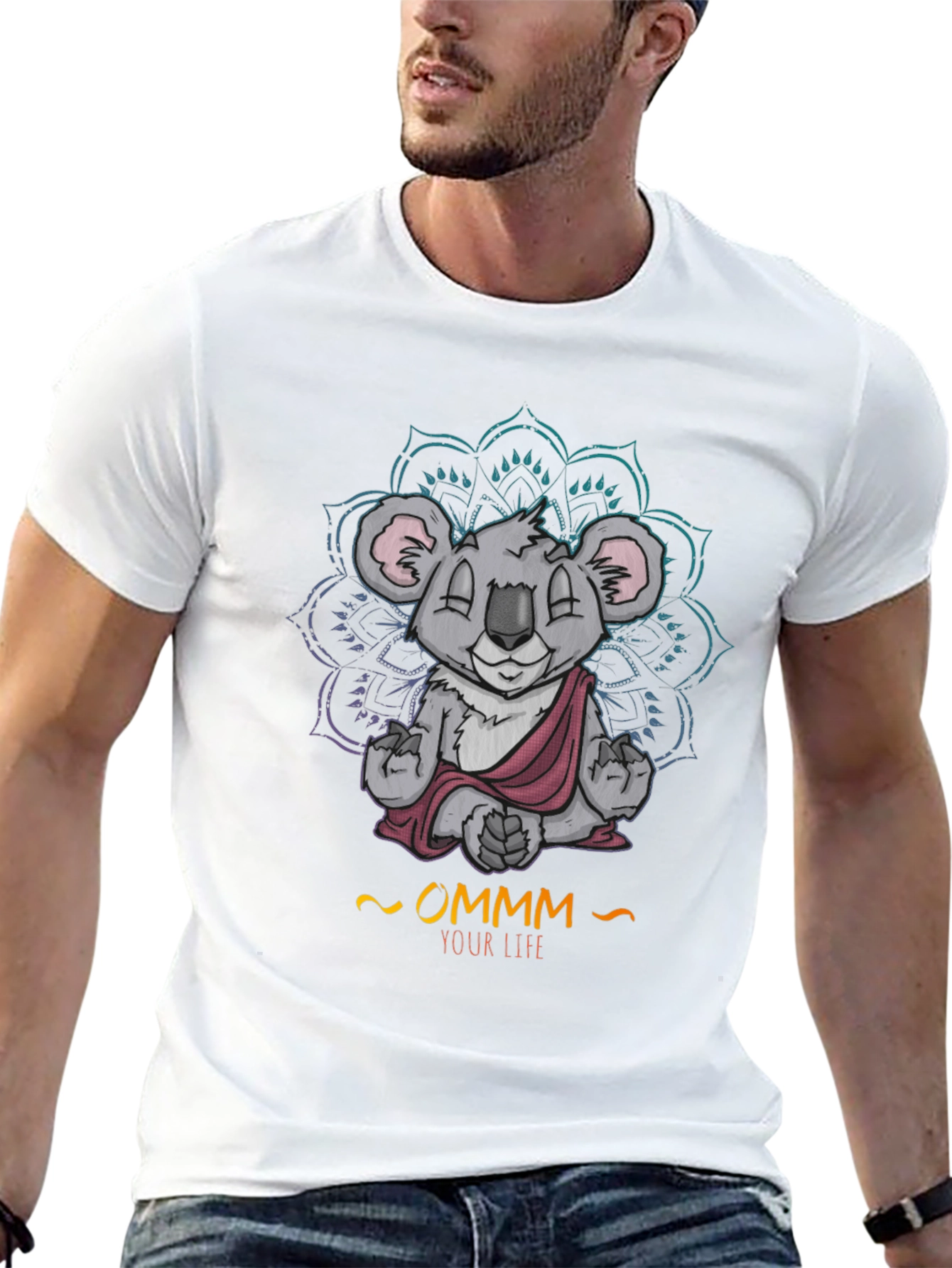 Zen Koala Ommm T-Shirt - Meditating Animal Tee