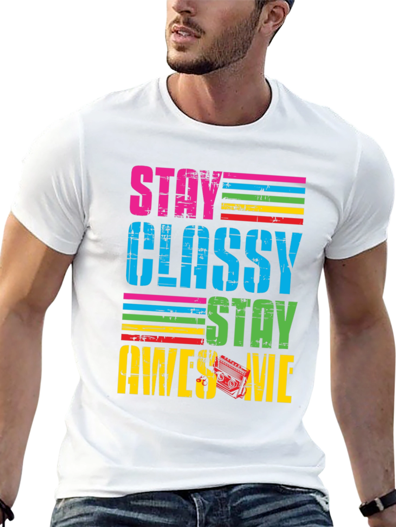 Stay Classy Awesome Retro T-Shirt