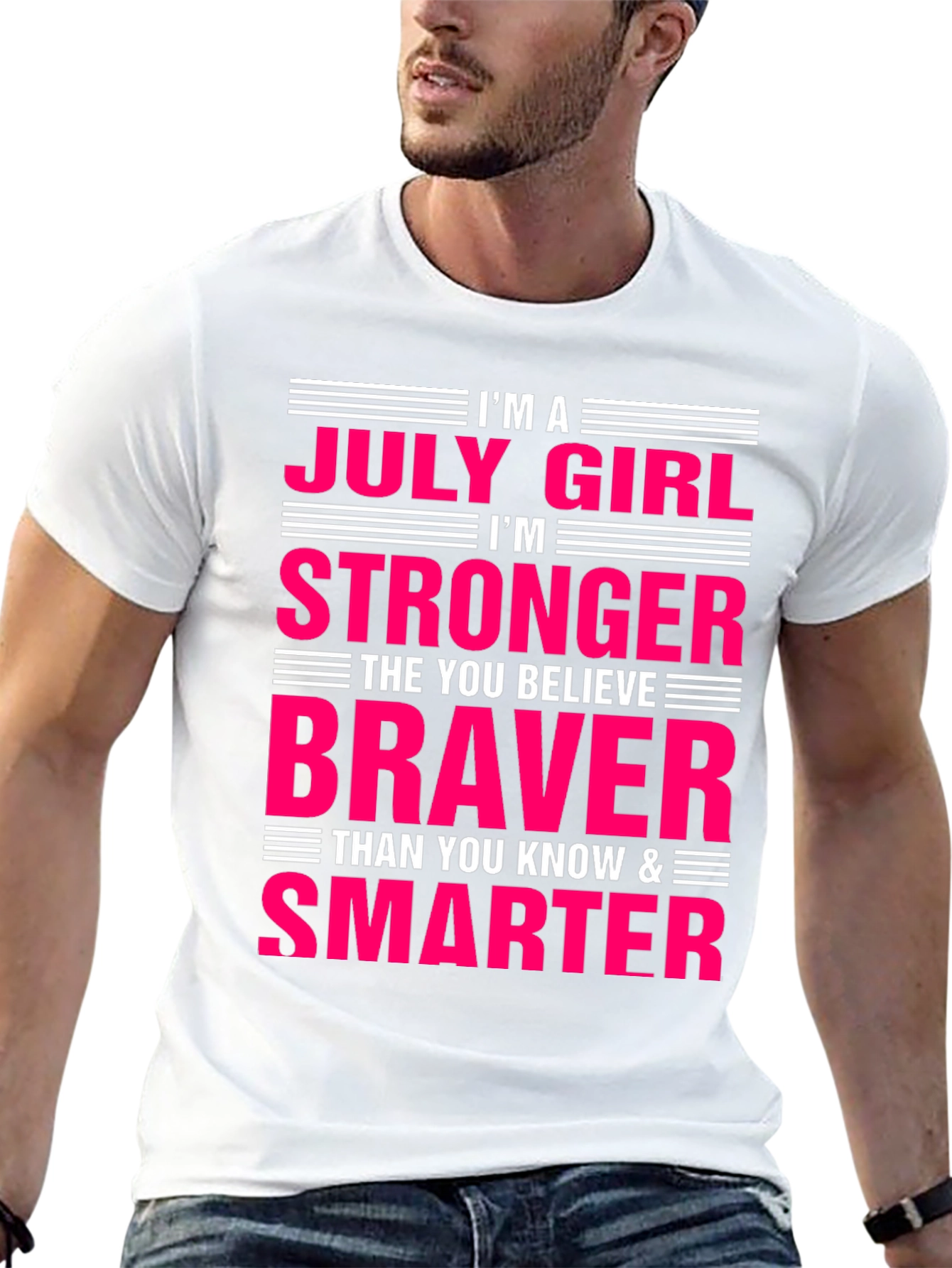 July Girl Stronger Braver Smarter Black T-Shirt