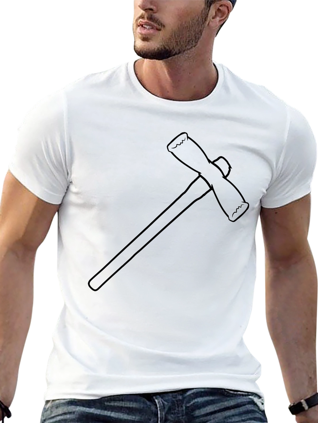 Axe Graphic Print Black T-Shirt