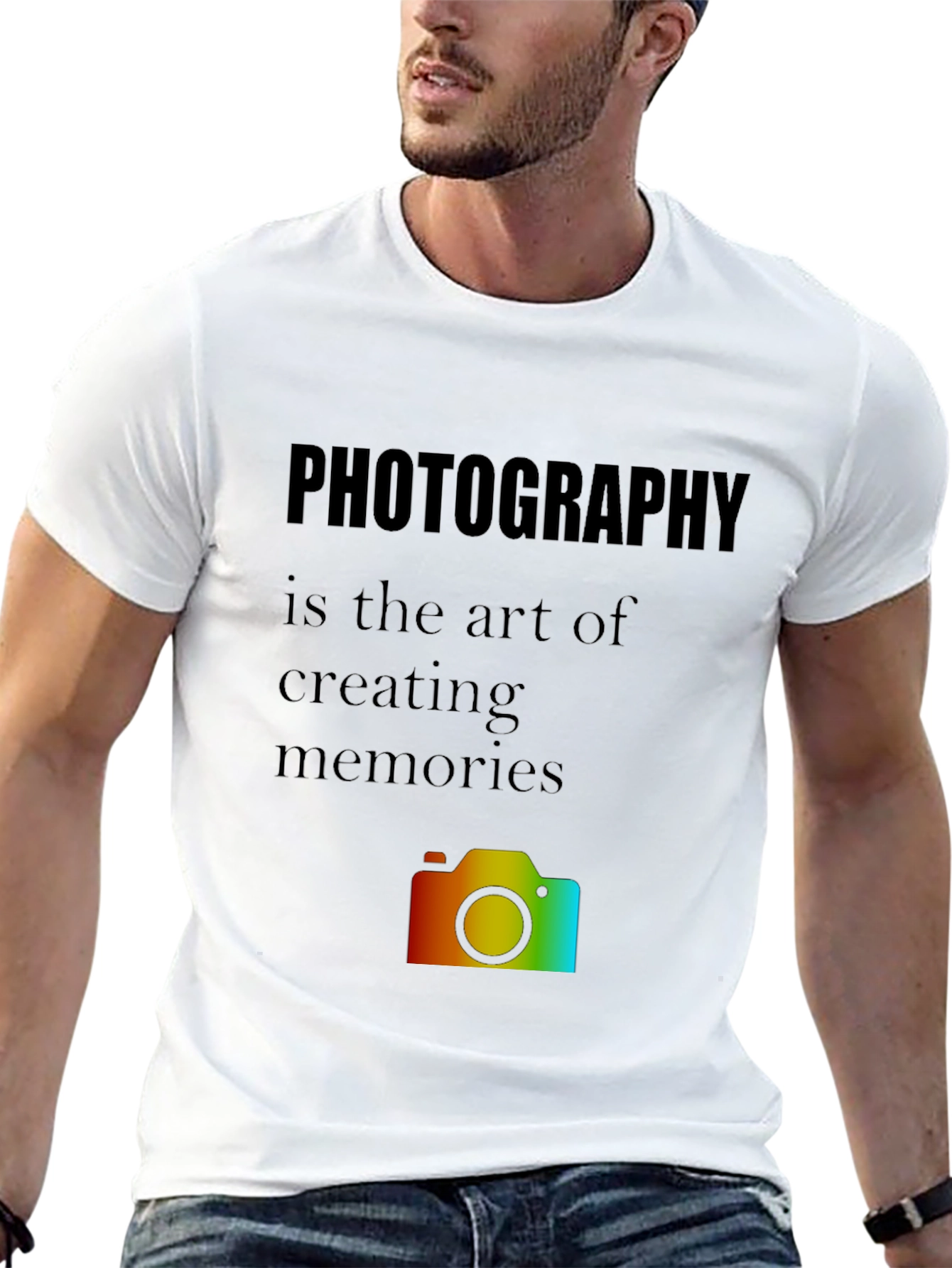 Photography Art Mens Black T-Shirt