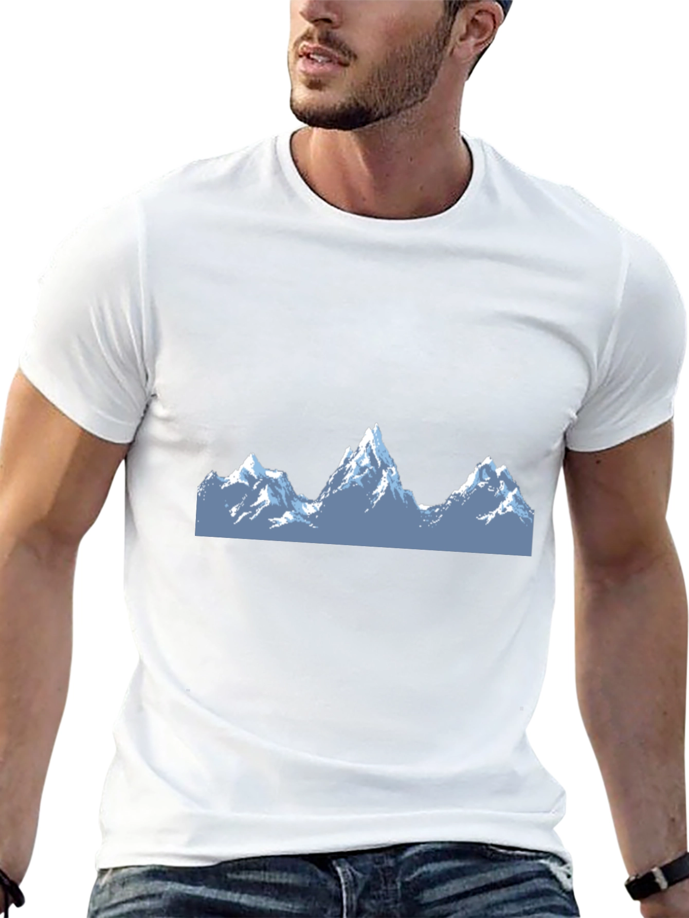 Mountain Peak Graphic Tee - Stylish Black T-Shirt