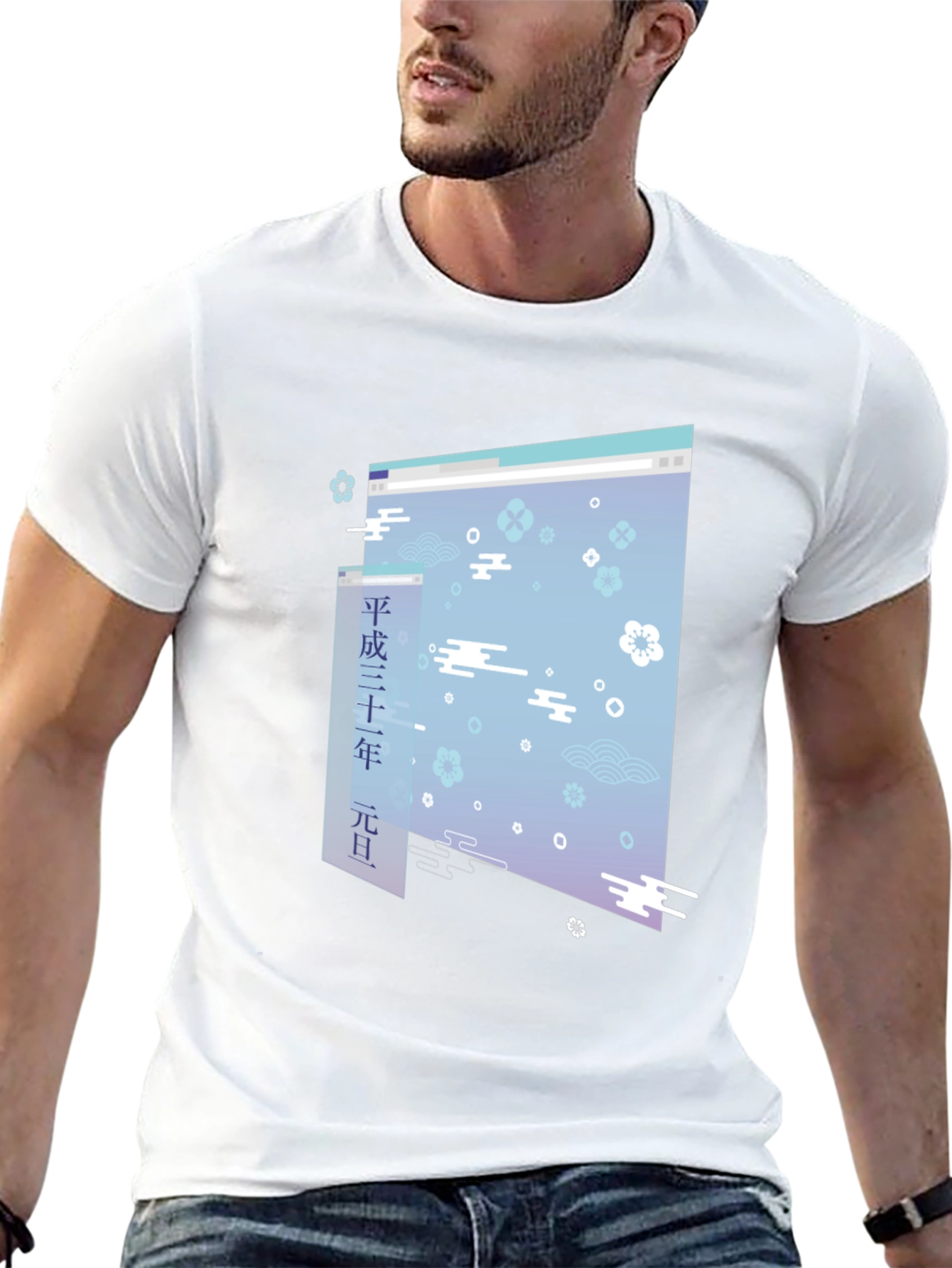 Retro Vaporwave Graphic Tee - Black