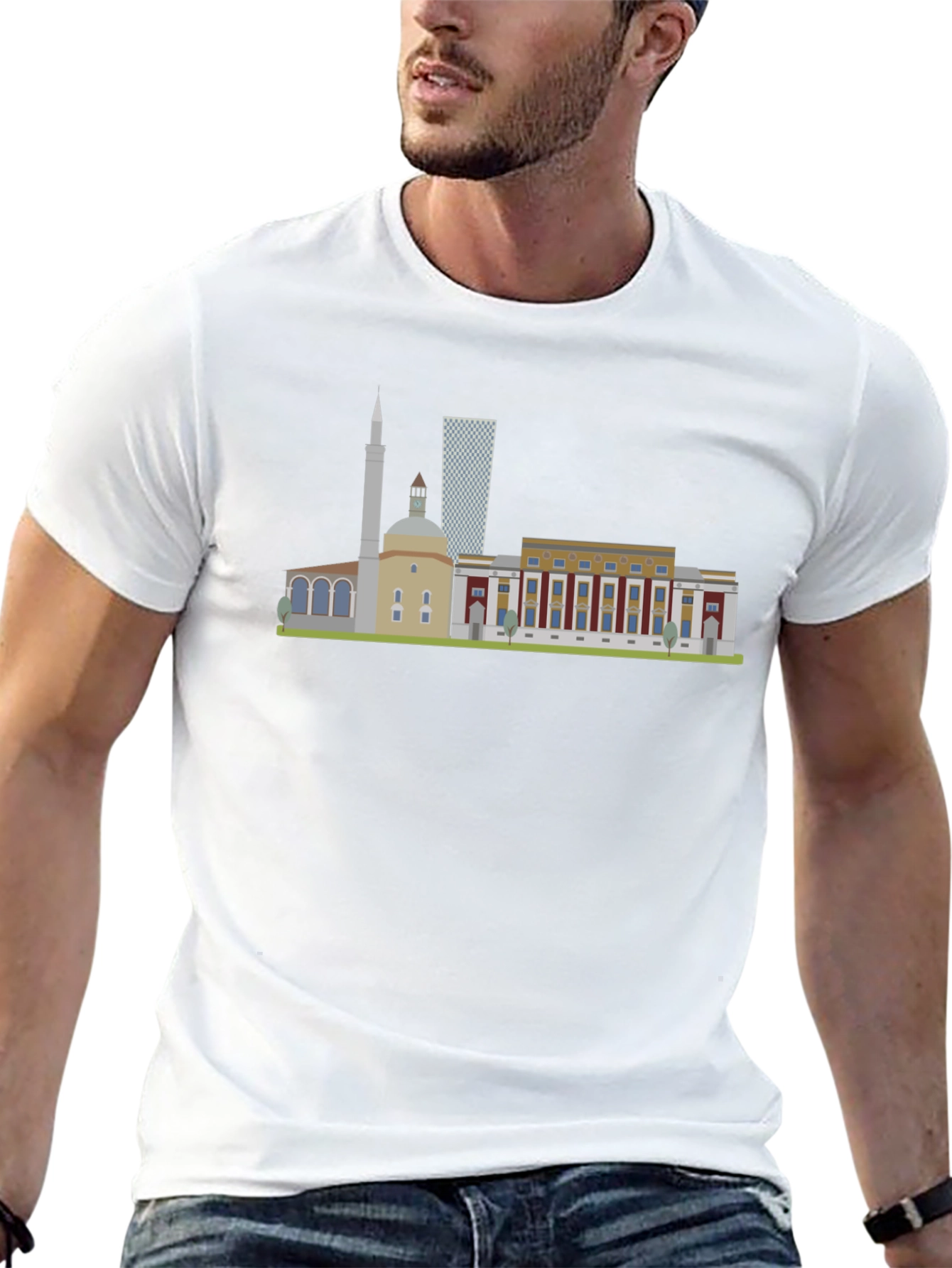 Tirana Albania Skyline Graphic T-Shirt