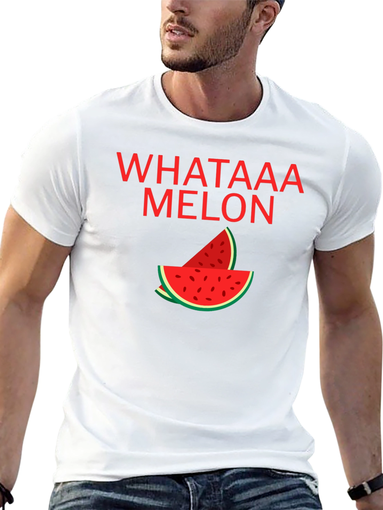 Whataaa Melon Graphic Tee - Summer Fun T-Shirt